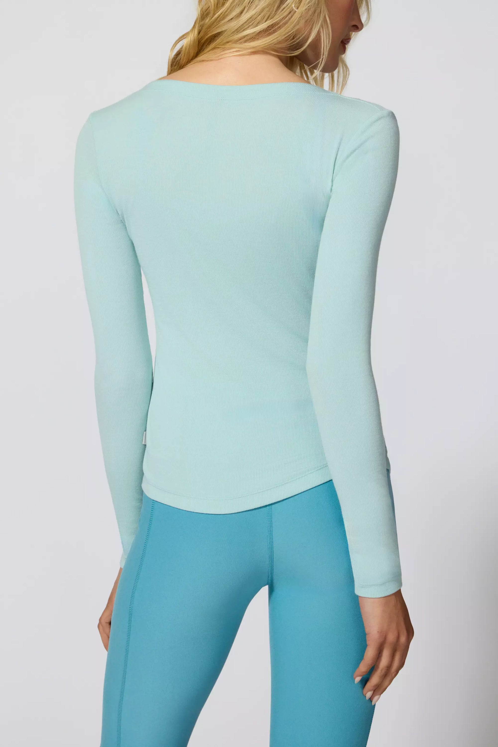 Composure Square-Neck Slim Fit Long Sleeve Top