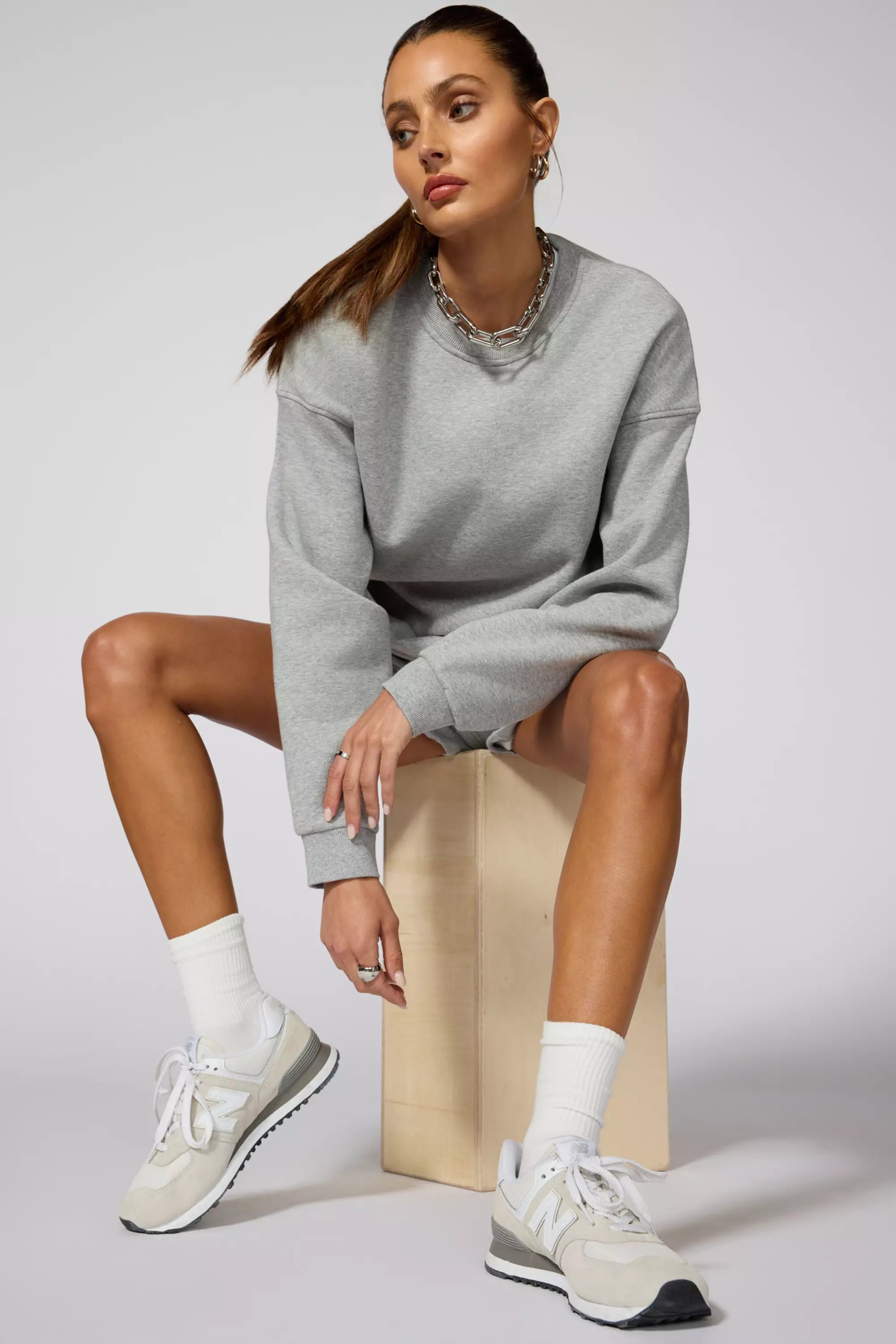 Comfort Fleece Relaxed Sweatshirt - Htr Concrete
