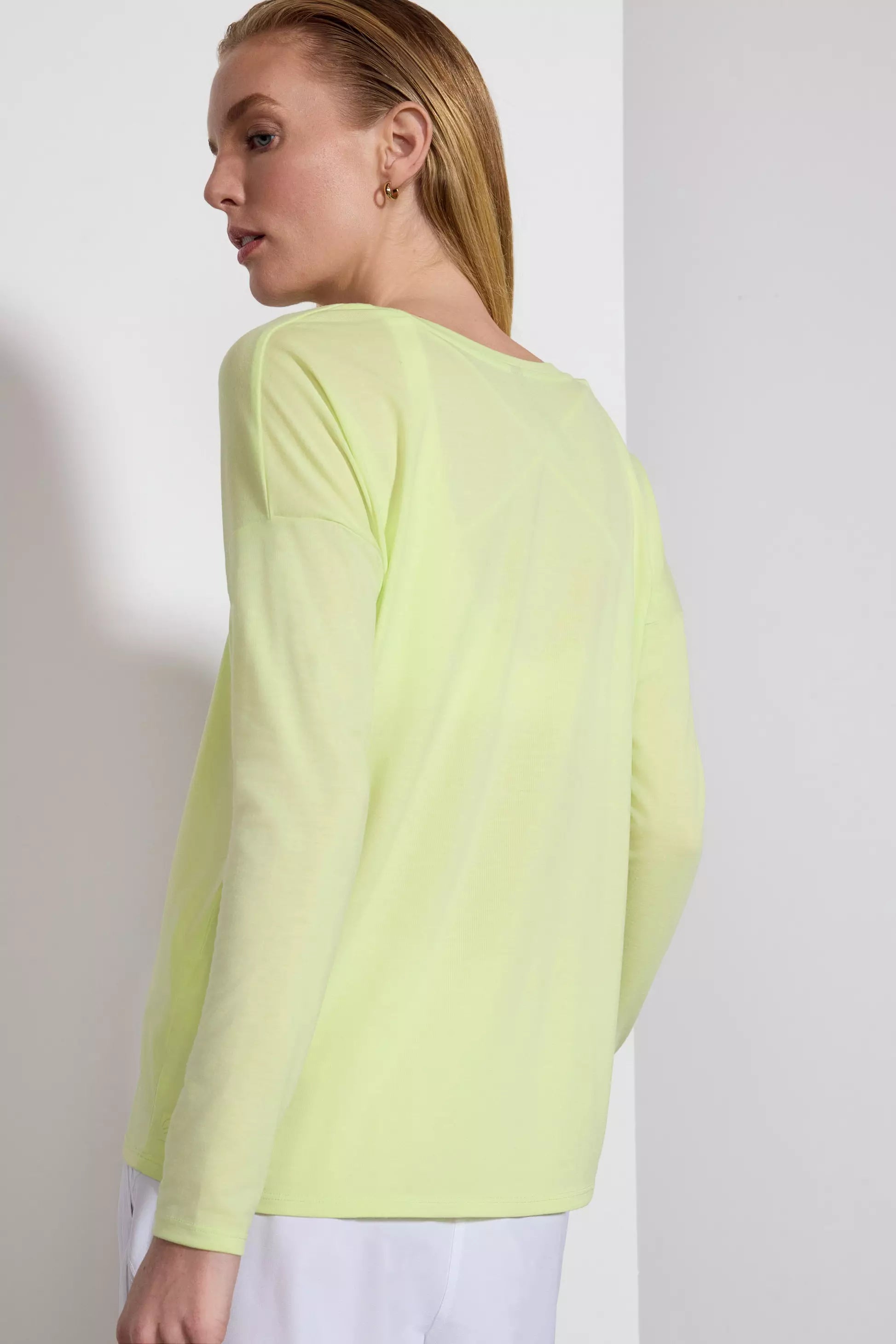 Performance Knit Long Sleeve Tee - Shadow Lime