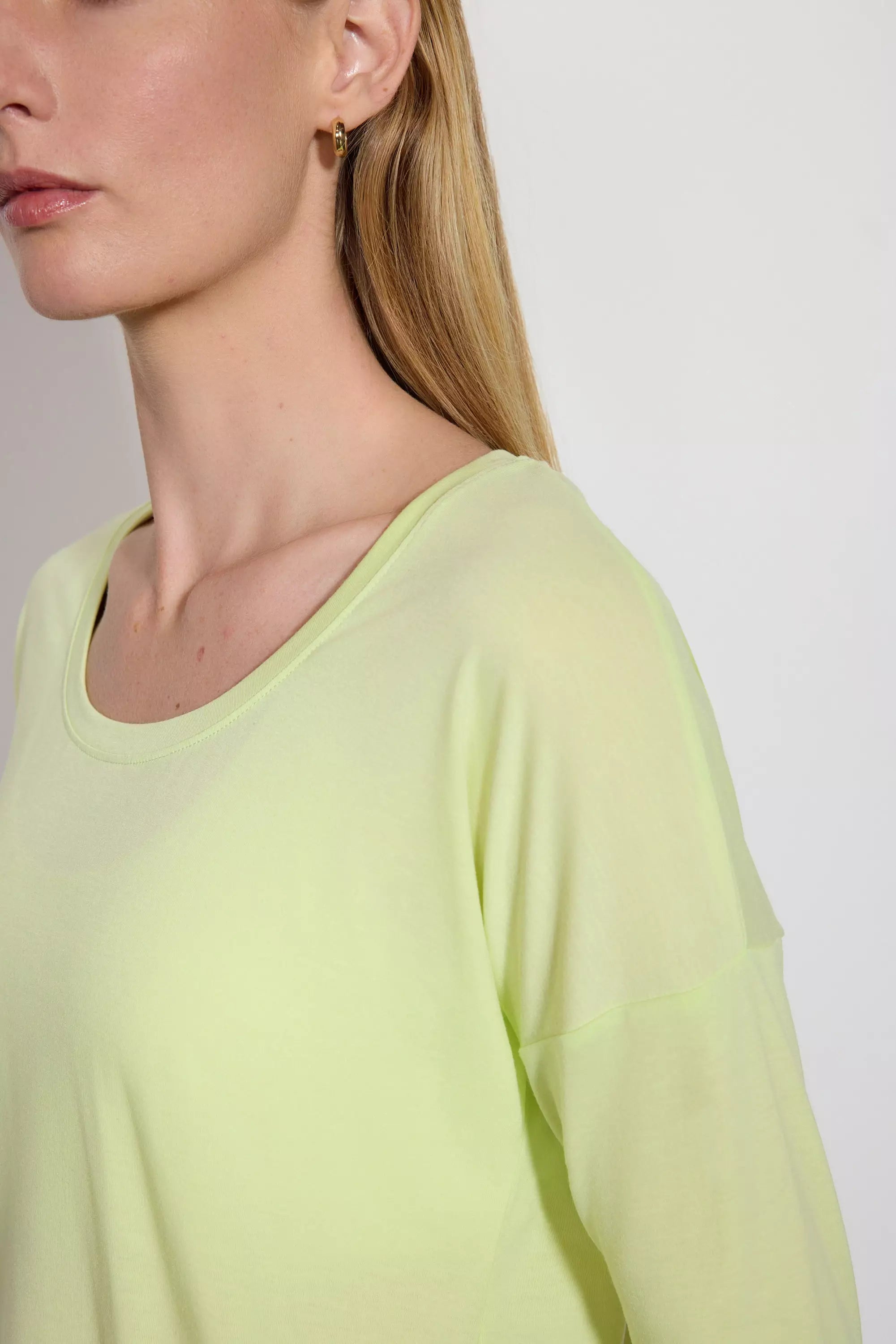 T-shirt à manches longues en tricot de performance - Shadow Lime