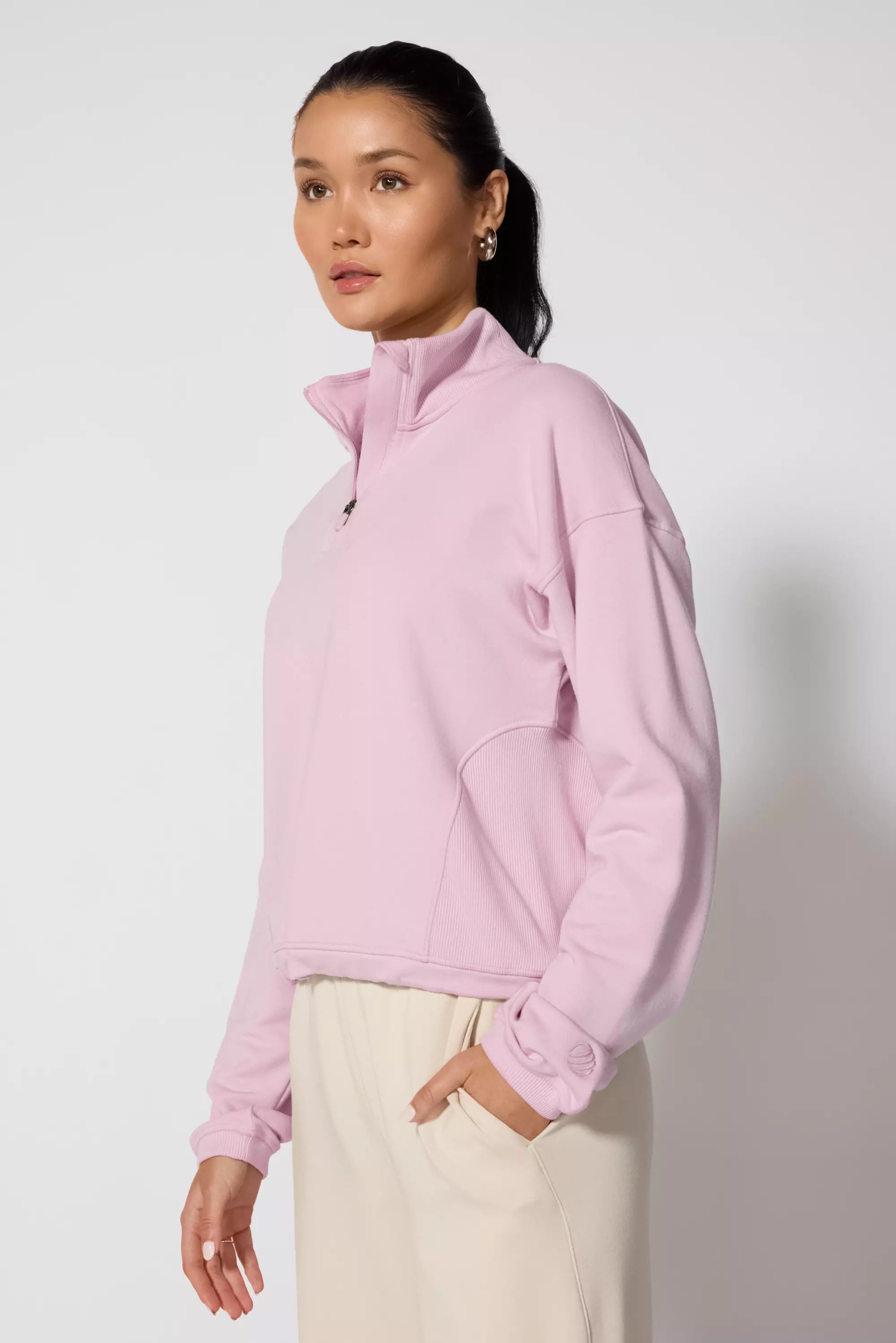 Serenity 1/4 Zip - Lilac parfumé