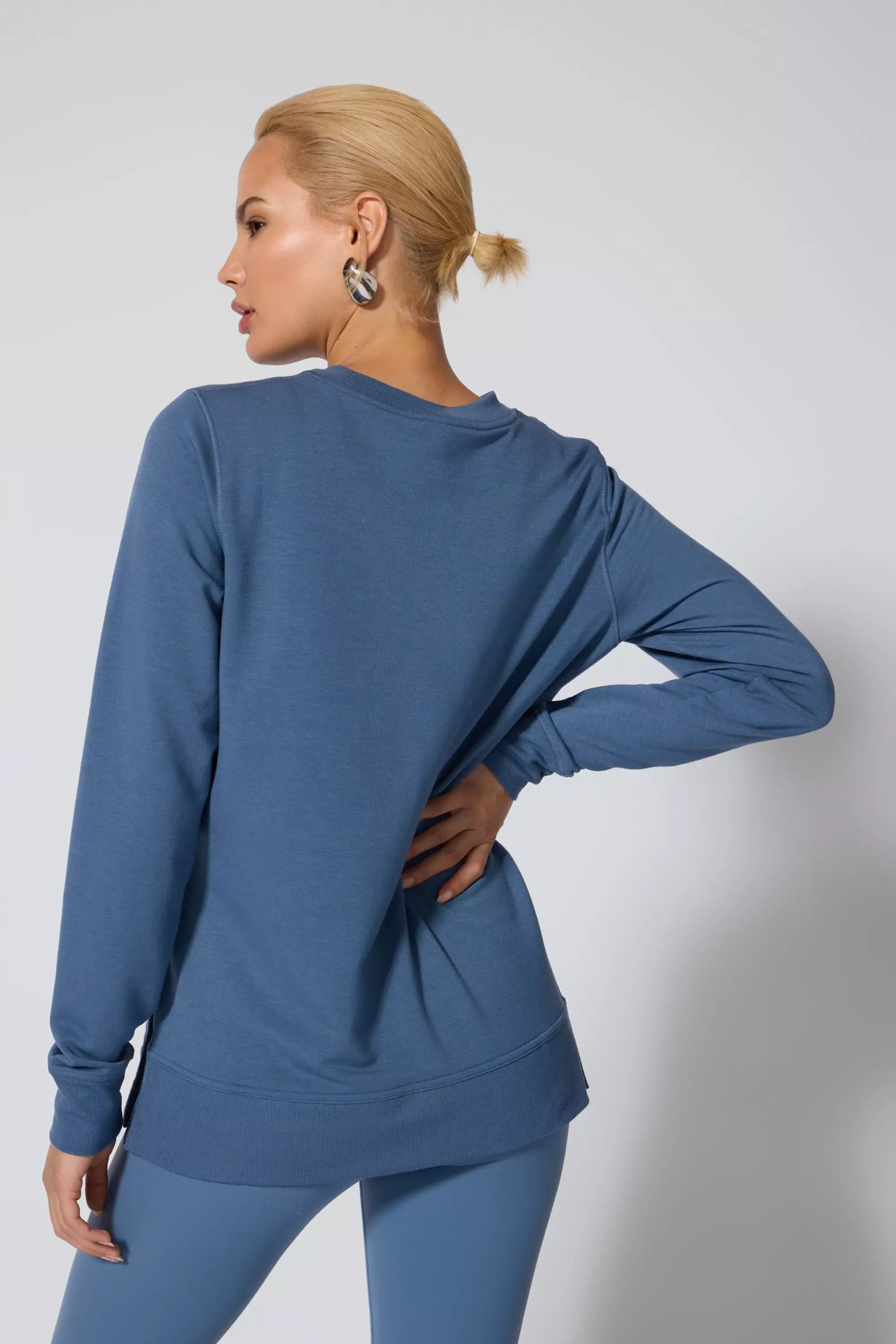 Cozy Fleece Relajado Reply Artover - Azul de gasolina