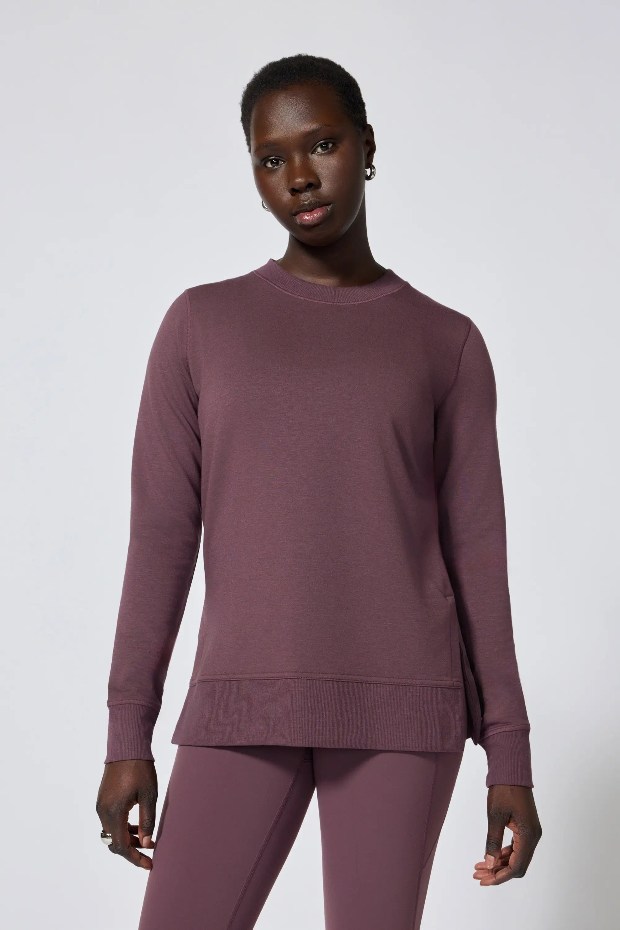 Cozy Fleece Relaxed Pullover - Huckleberry
