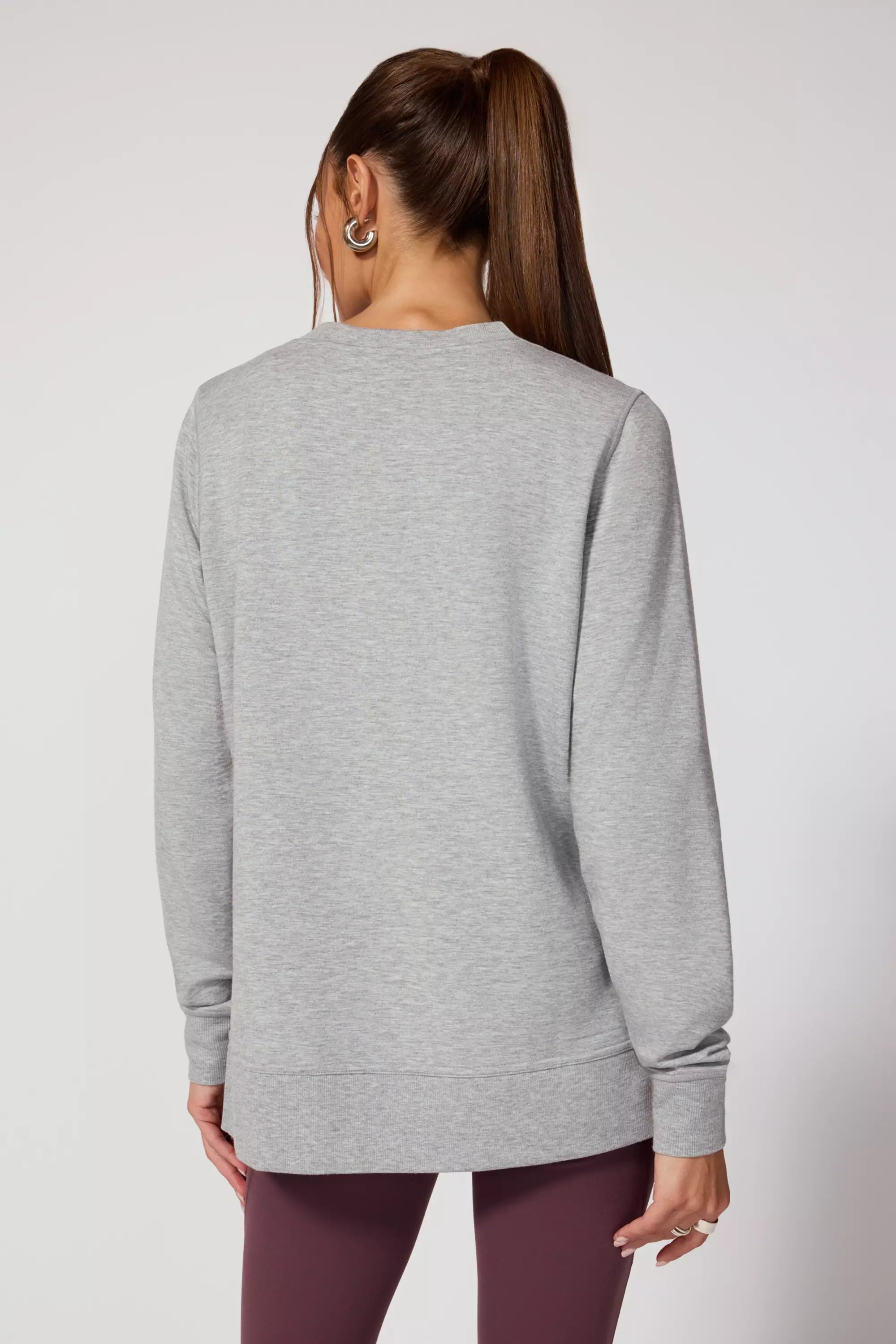 Modal Fleece Relaxed Pullover - Htr Concrete