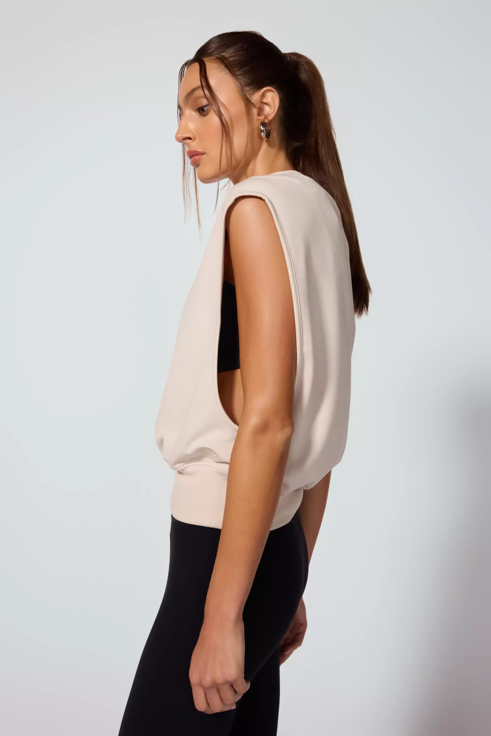 Modal Fleece Relaxed Tank - Stone