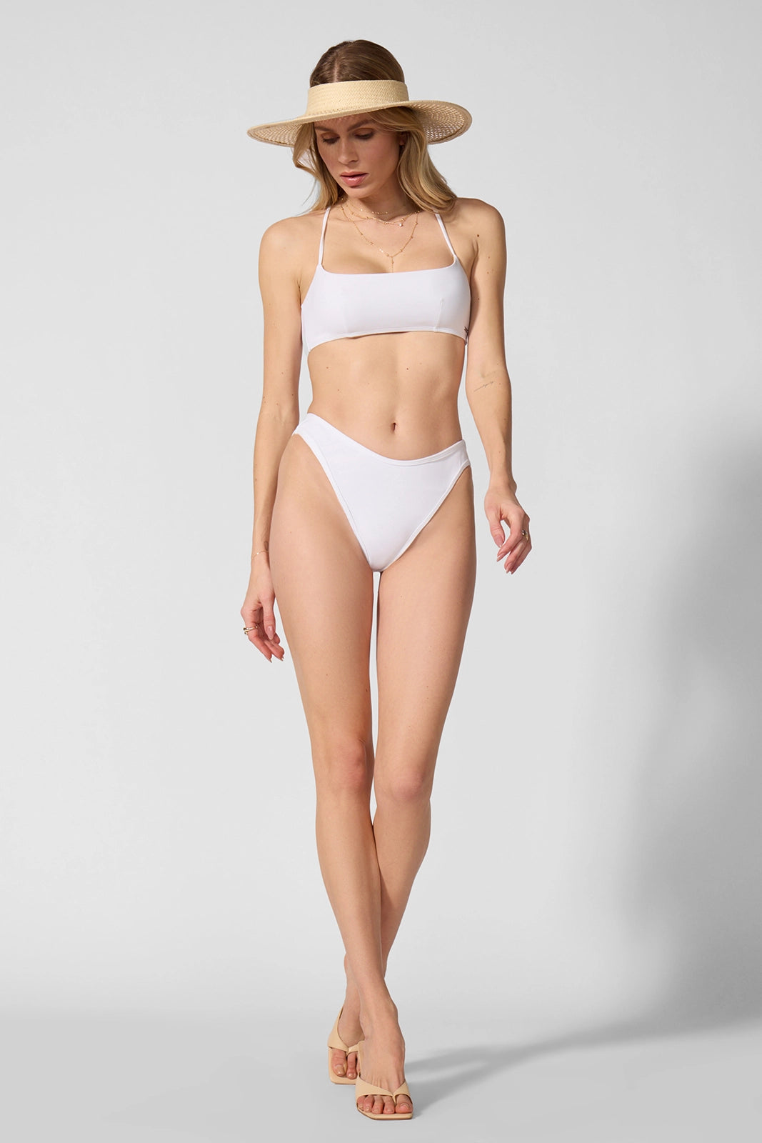 Cross Back Bikini Top - Brilliant White