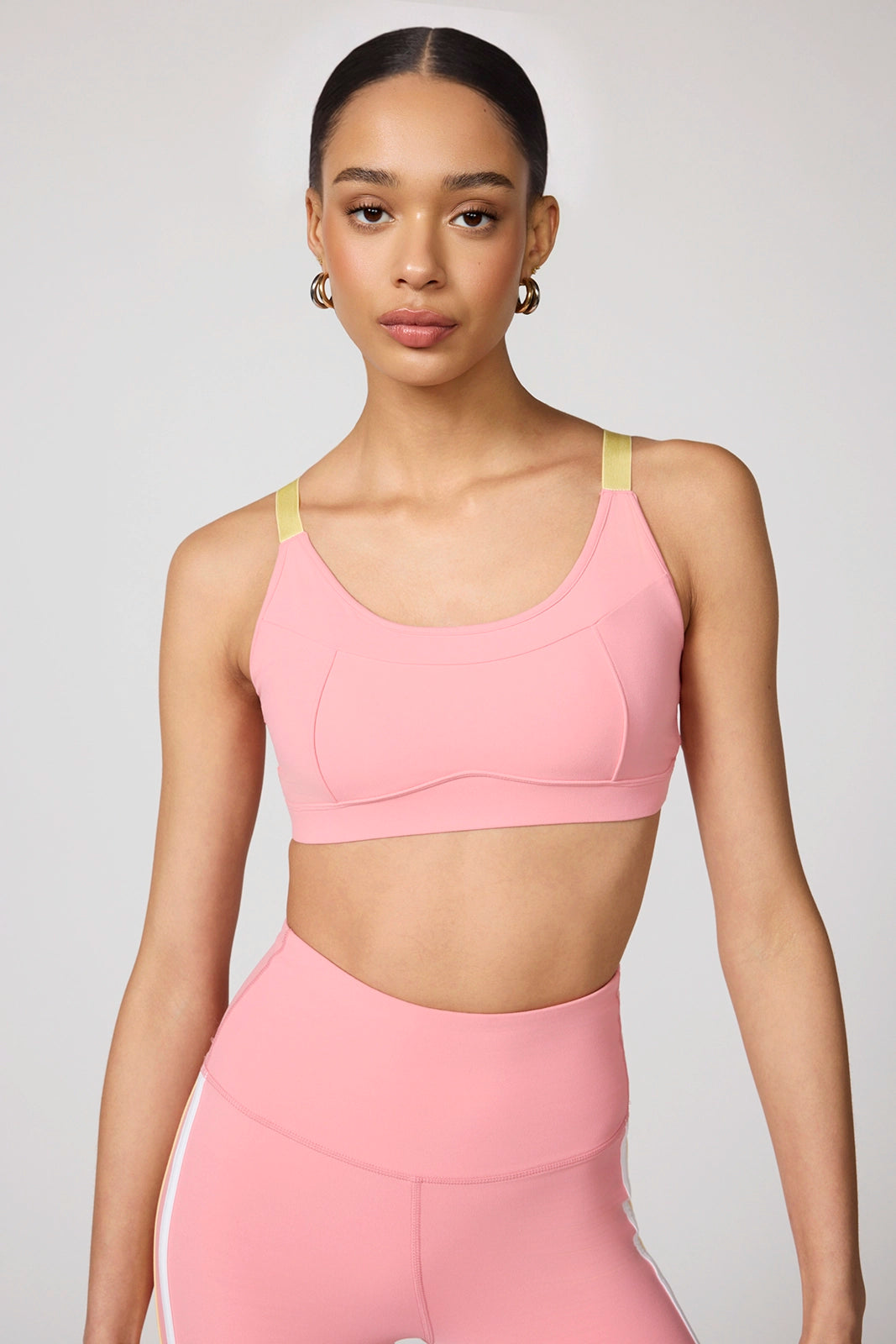 Cloud Contrast Strap Bra - Strawberry Ice