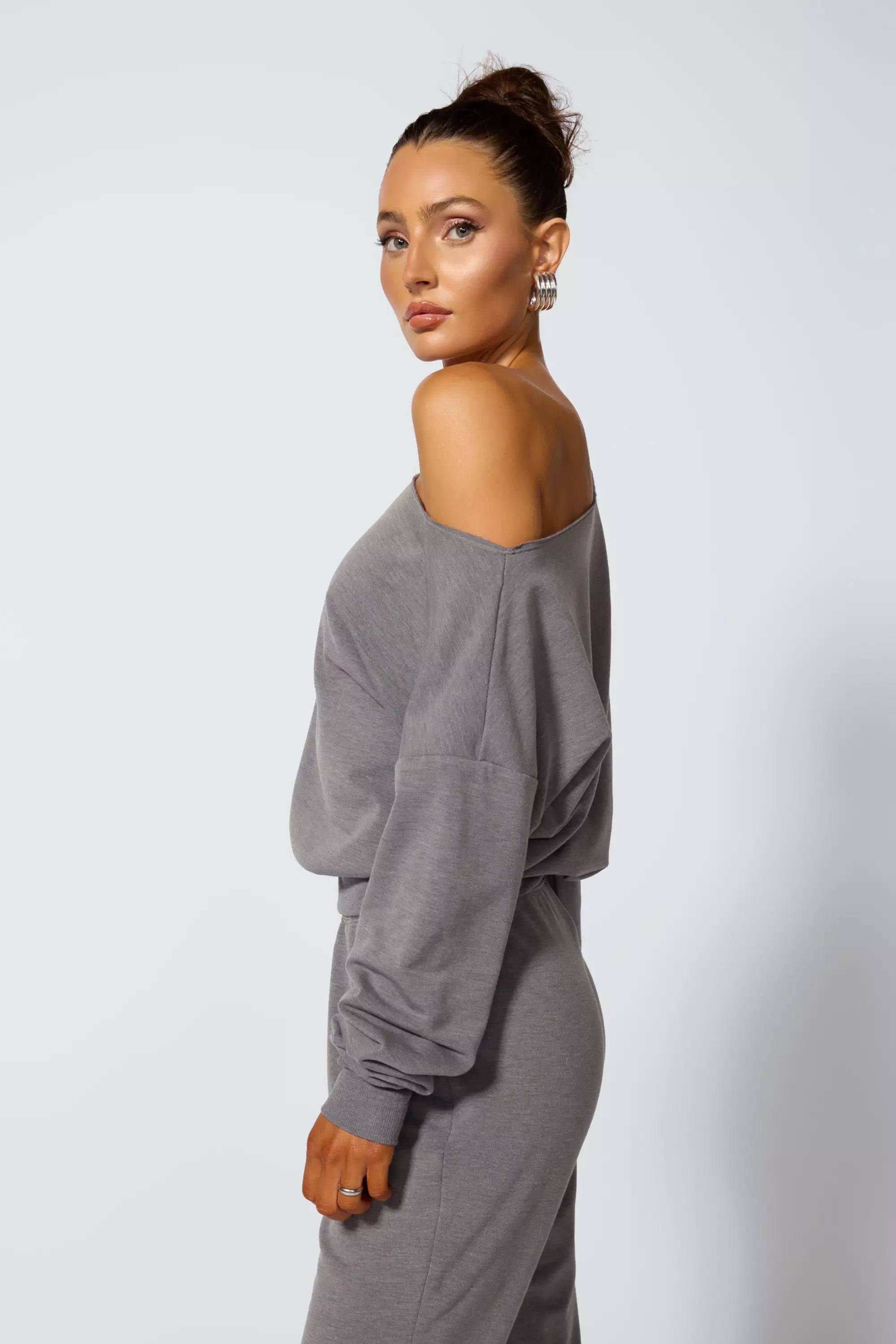 Cozy Flashdance Swedshirt - HTR Steel Grey