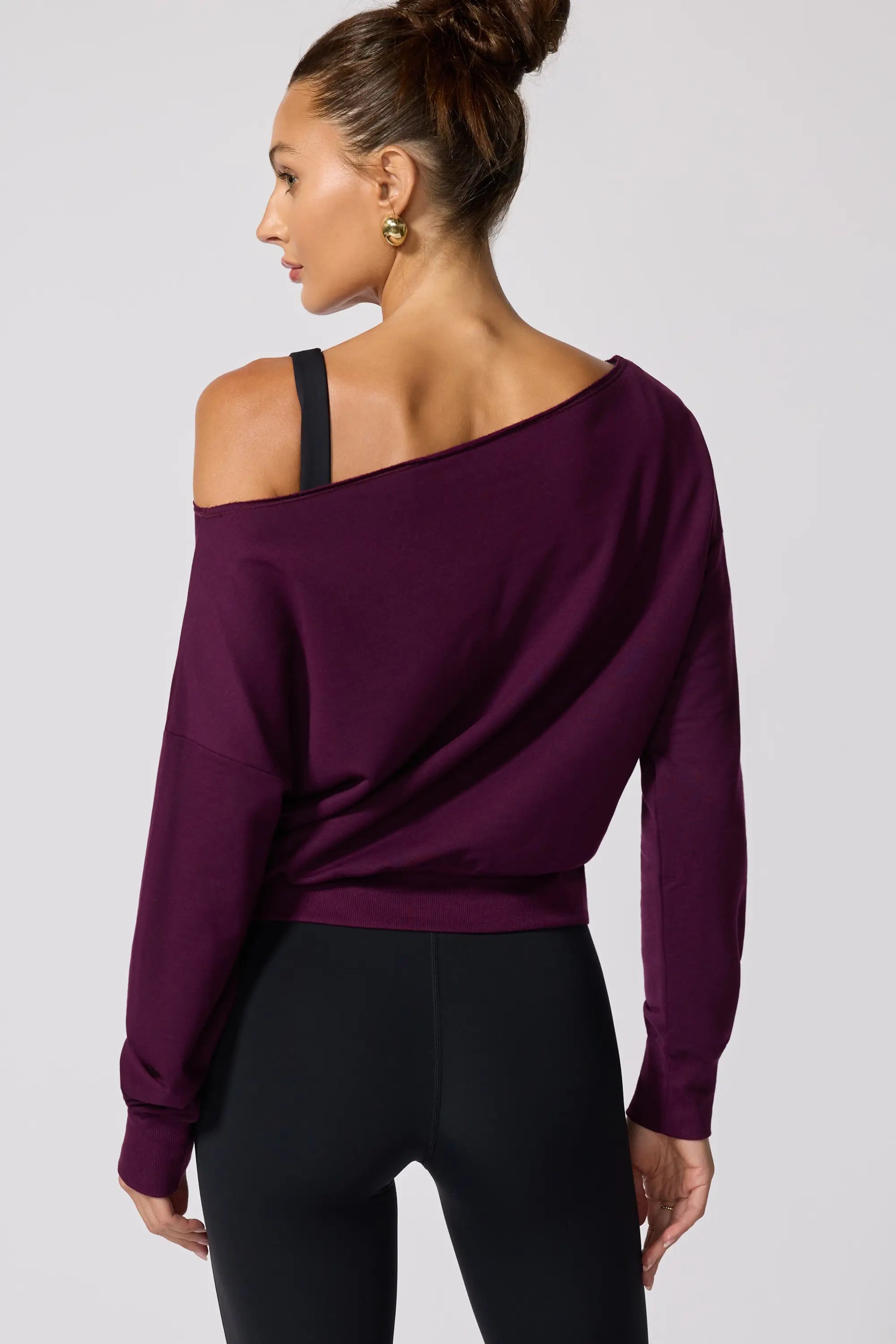 Cozy Fleece Flashdance Sweatshirt - Pickled Beet
