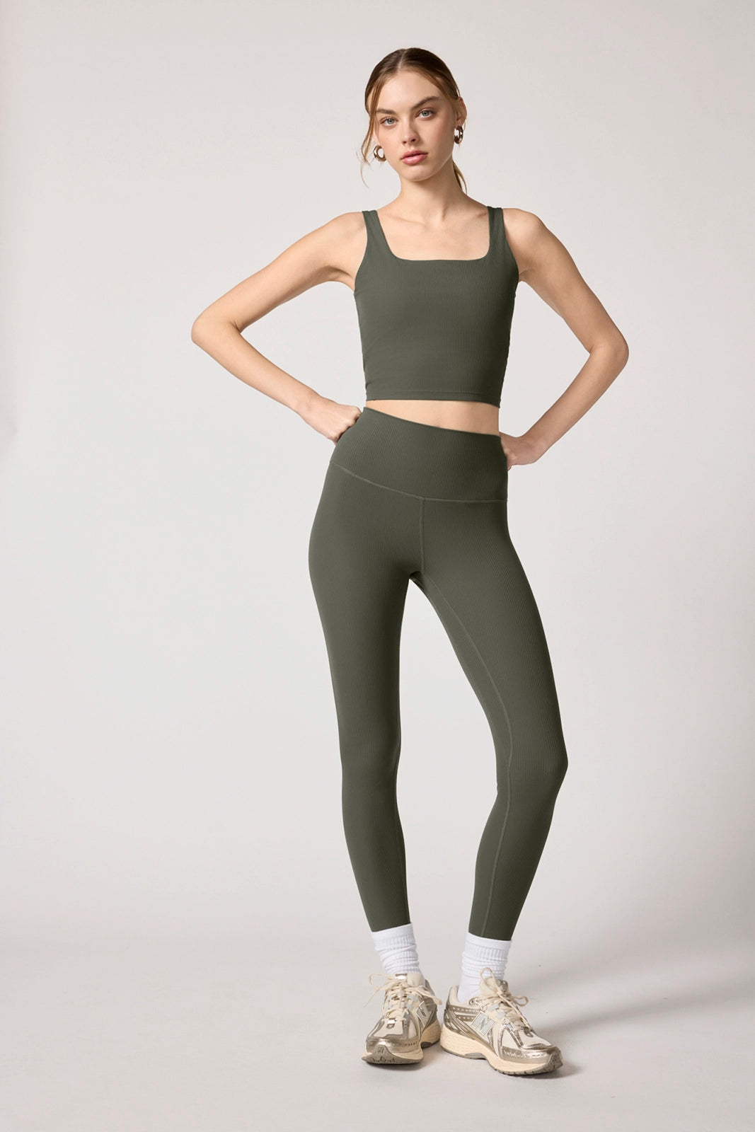 Ribbed Crop Tank with Support - Kambaba