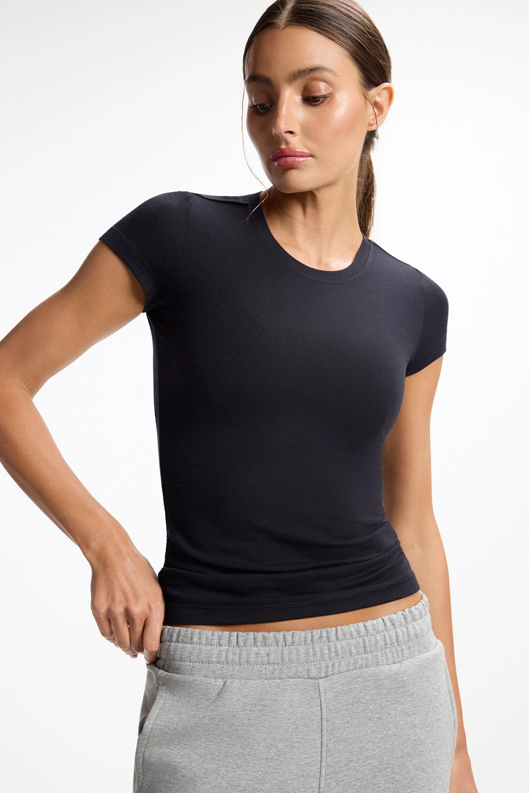 Baby Rib Tee - Black