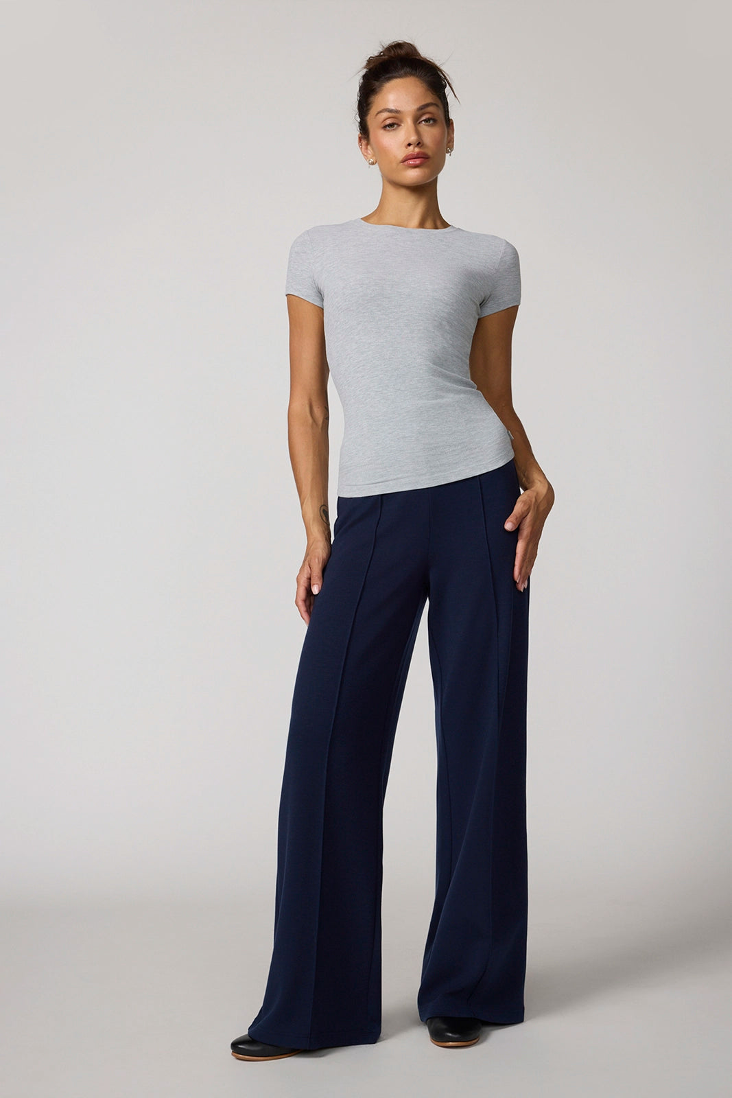 Baby Rib Tee - Htr Concrete