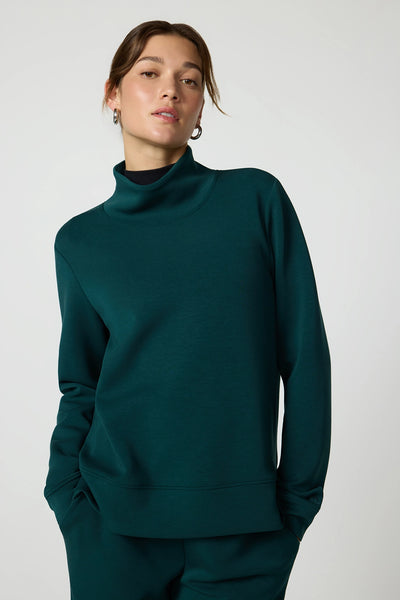 メンズウェア subgreen golf NYLON PULLOVVER MOCK NECK Dreamweave Mock Neck Sweatshirt - Ponderosa Pine | MPG Sport