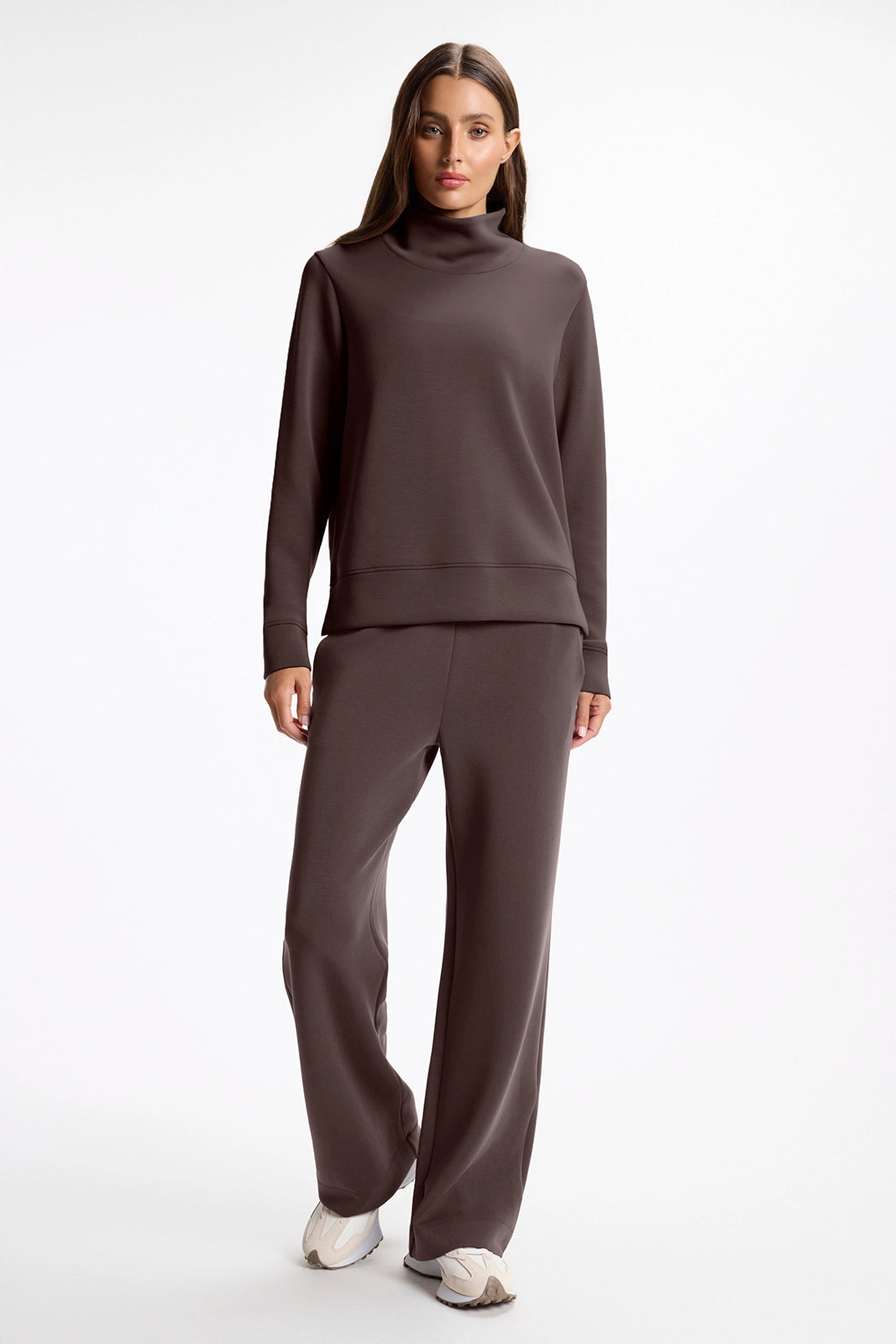 Dreamweave™ Mock Neck Sweatshirt - Java