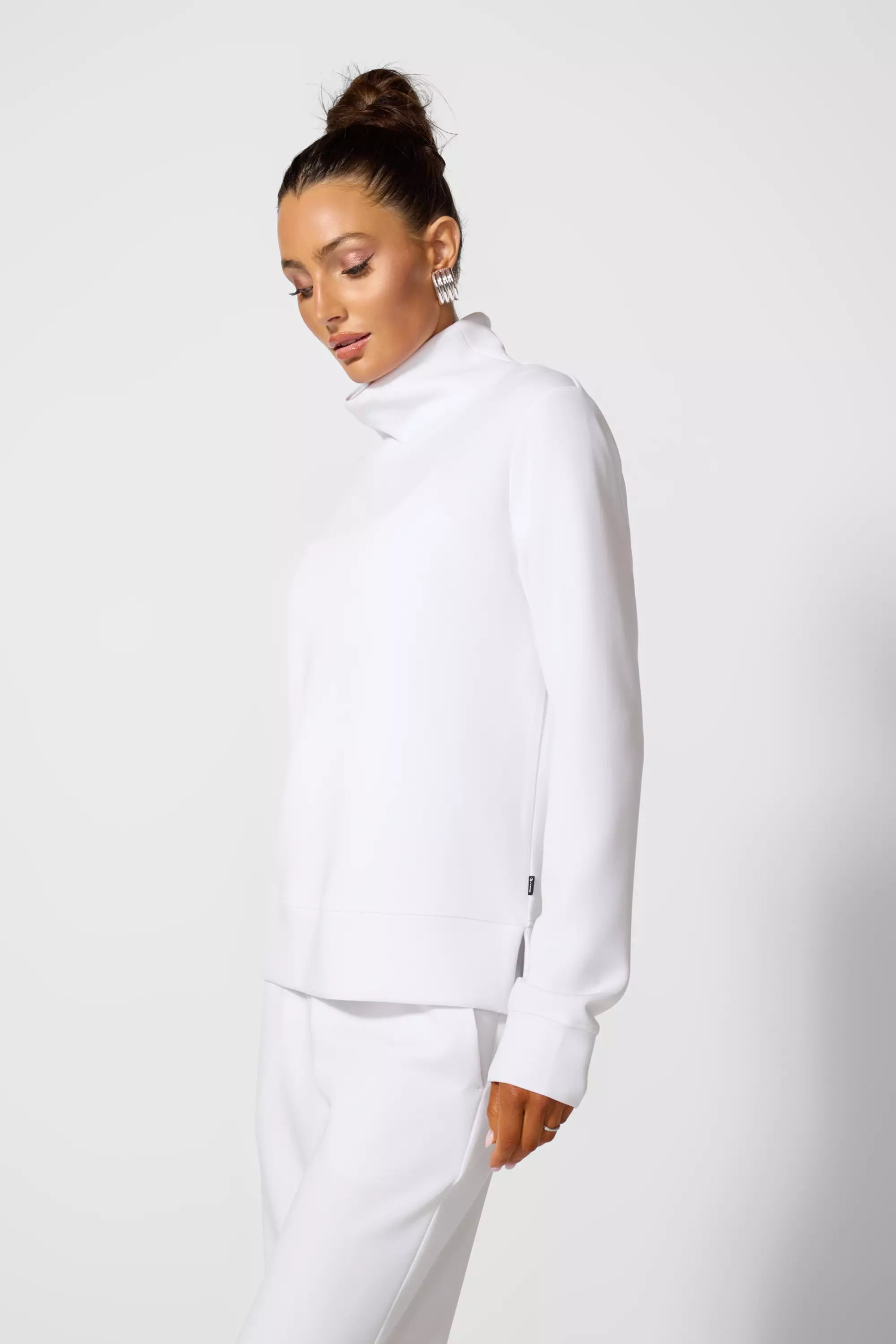 Sweat-shirt Dreamweave Mock Neck - Brilliant White