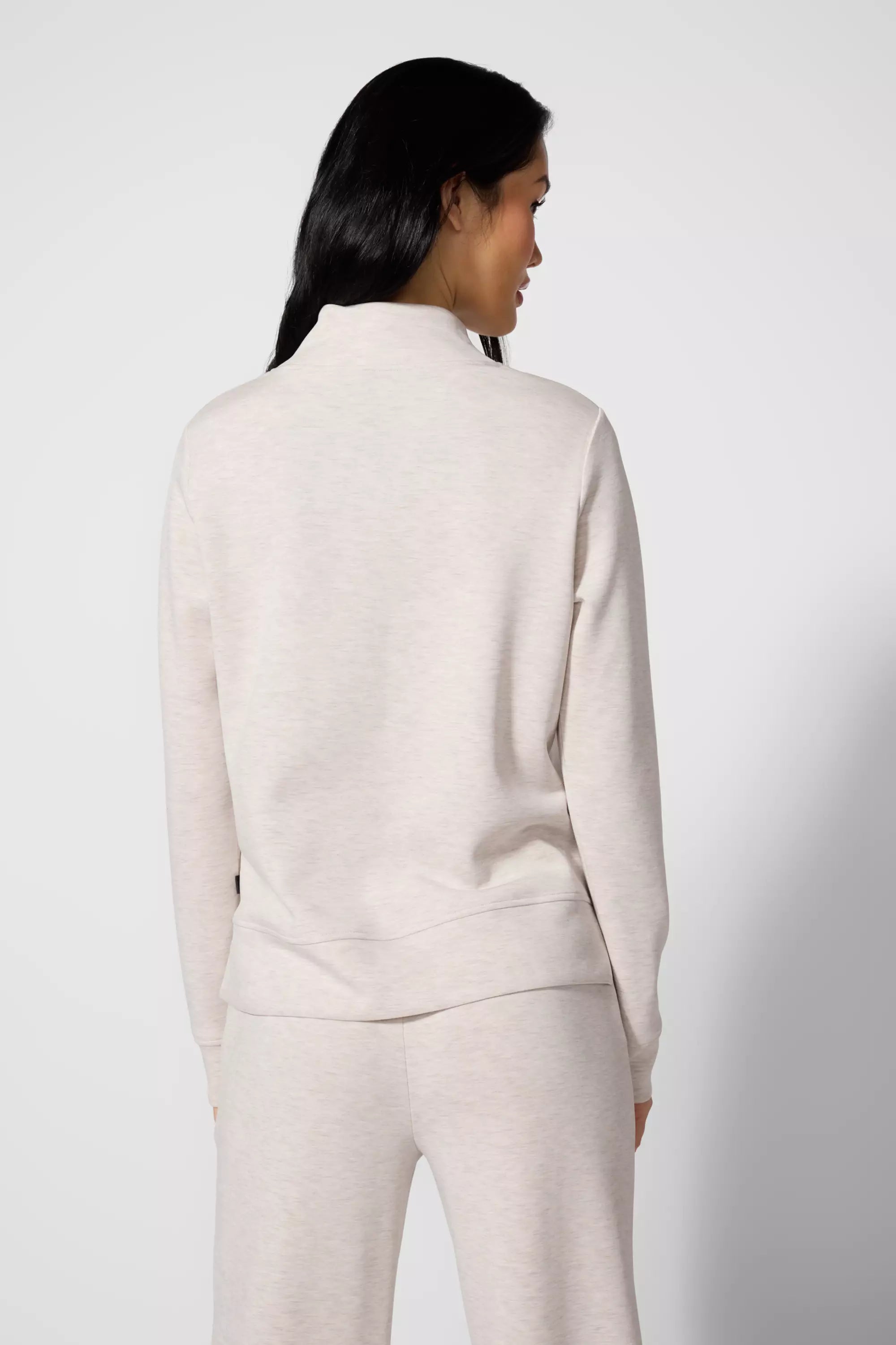 Dreamweave Mock Neck Sweatshirt - Htr Birch