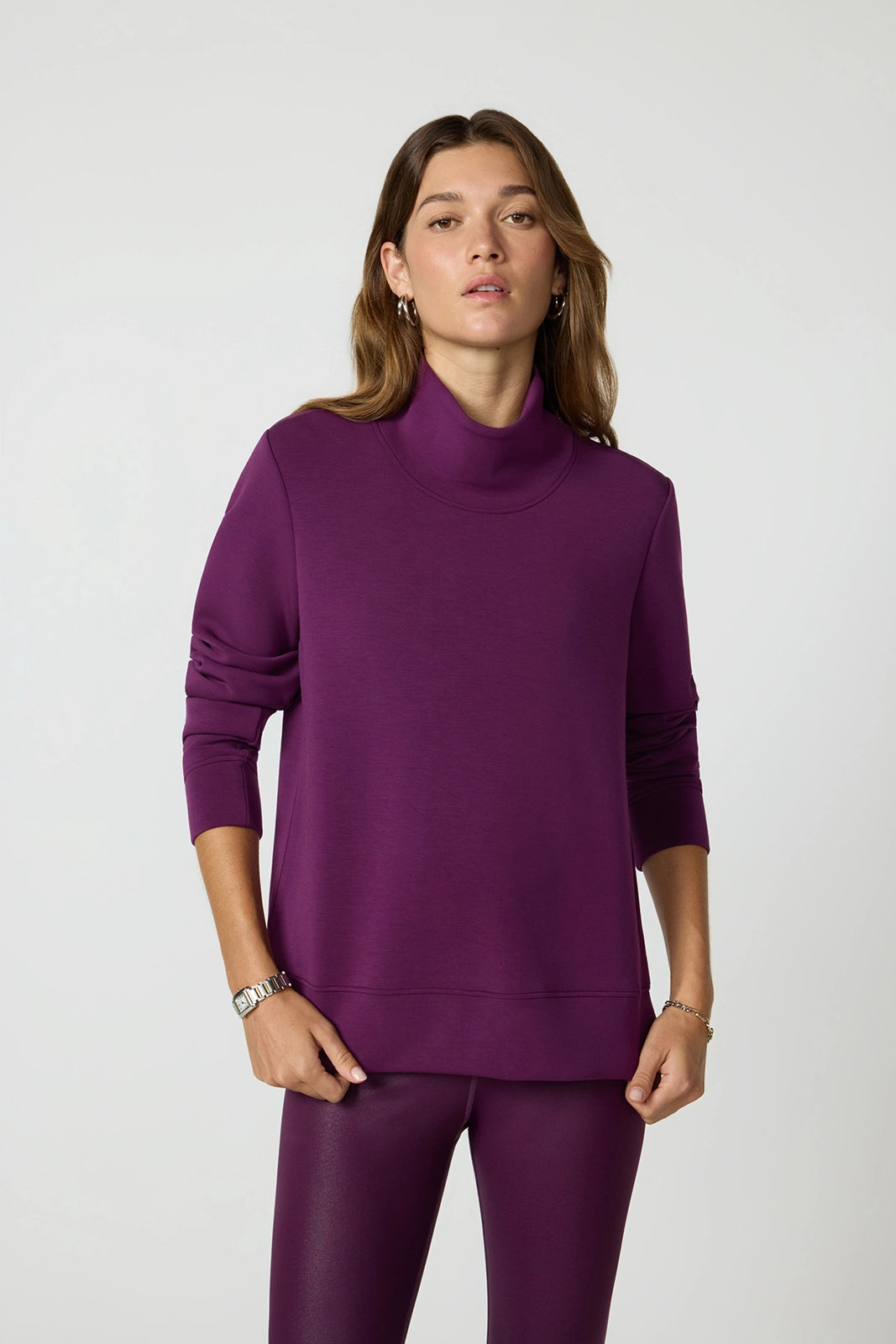 Dreamweave Mock Neck Sweatshirt - Pickled Beet
