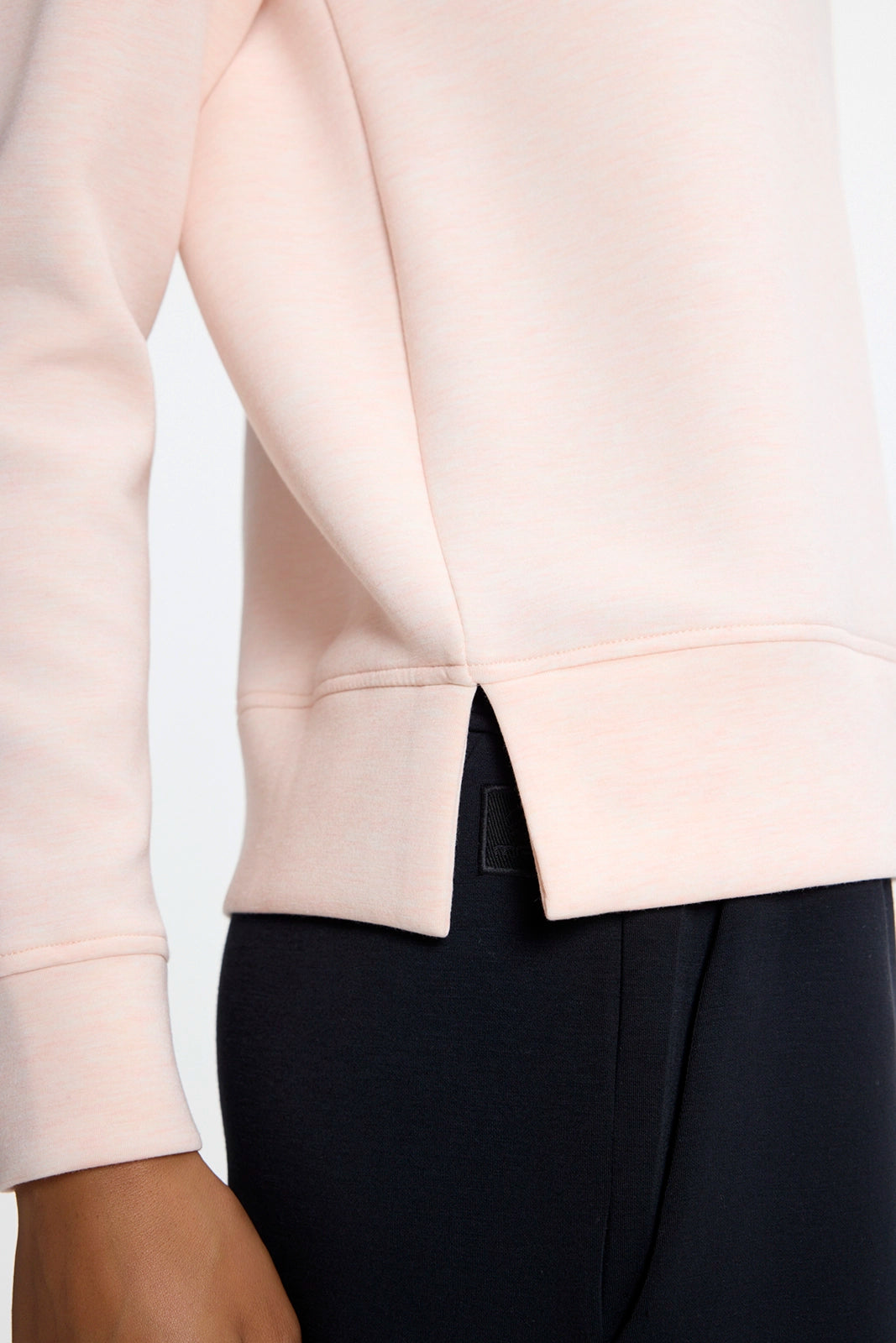 Dreamweave™ Mock Neck Sweatshirt - Htr Pearl Blush