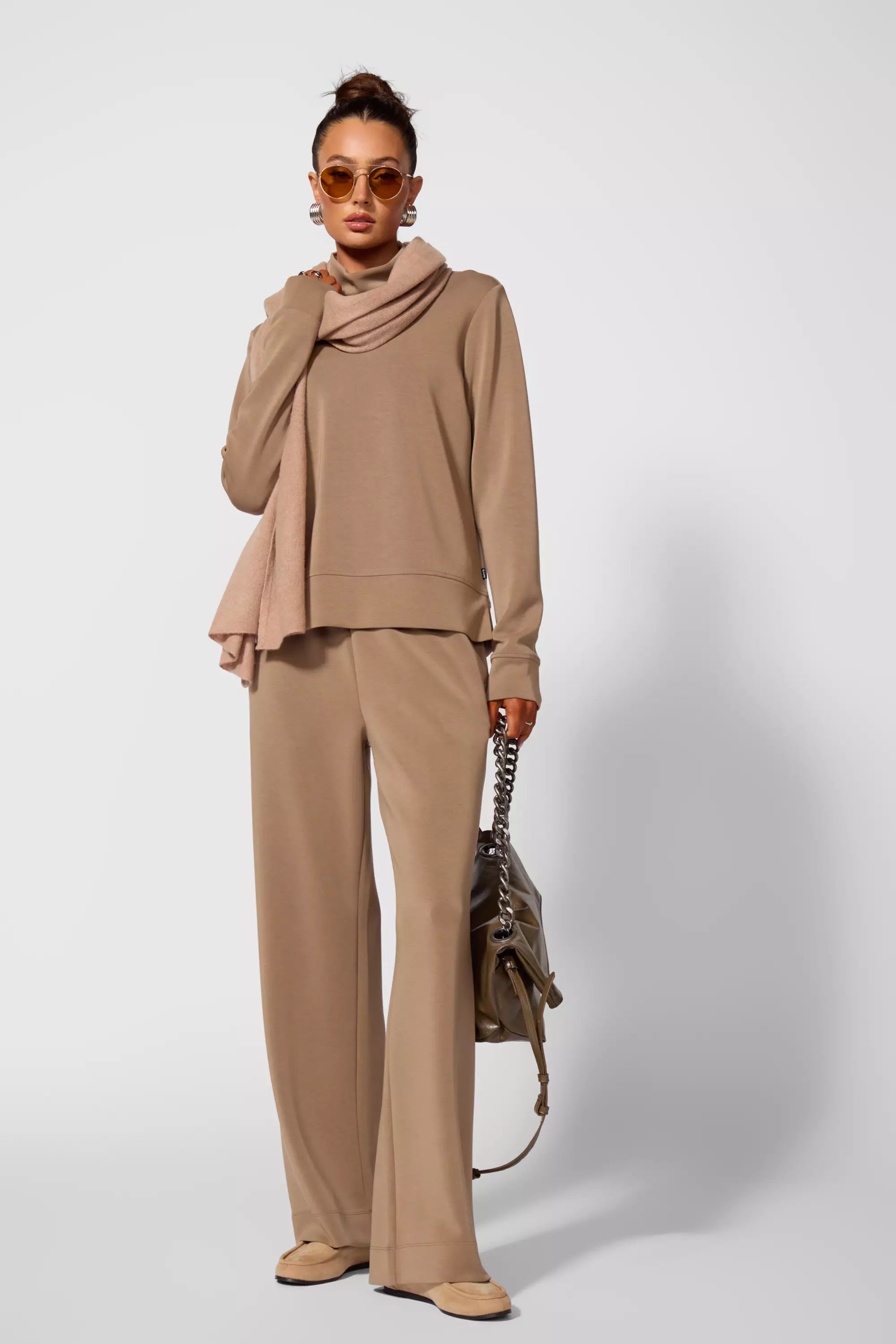 Dreamweave Mock Neck Sweatshirt - Caribou