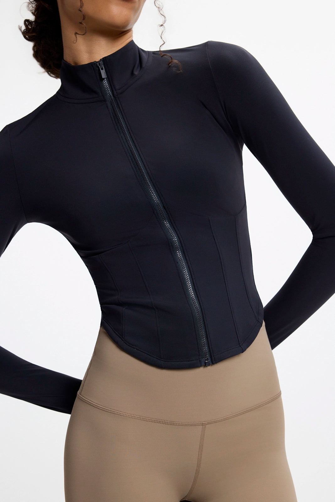 Sculpt Corset Full Zip - Black