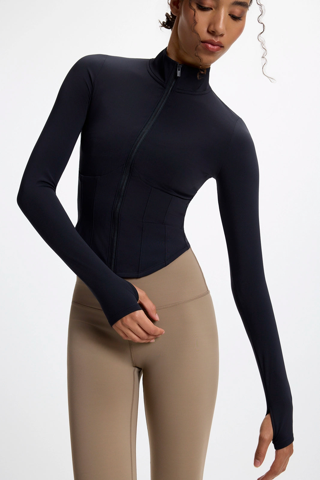 Sculpt Corset Full Zip - Black