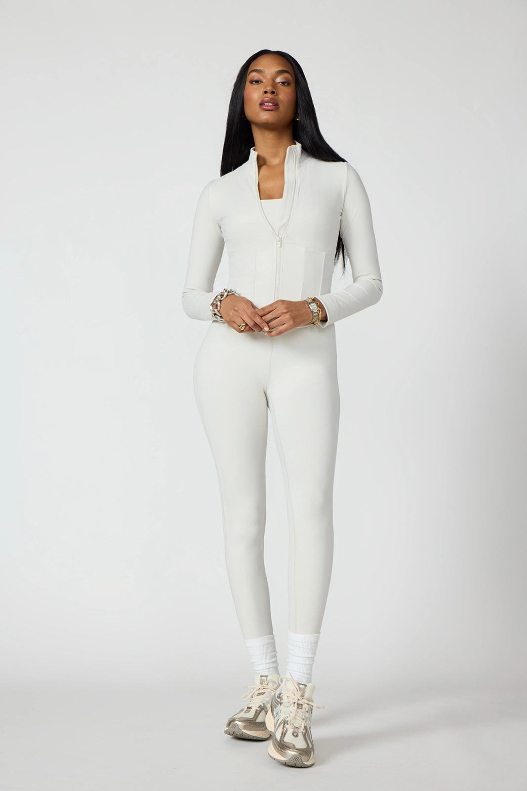 Sculpt Corset Full Zip - Moonbeam