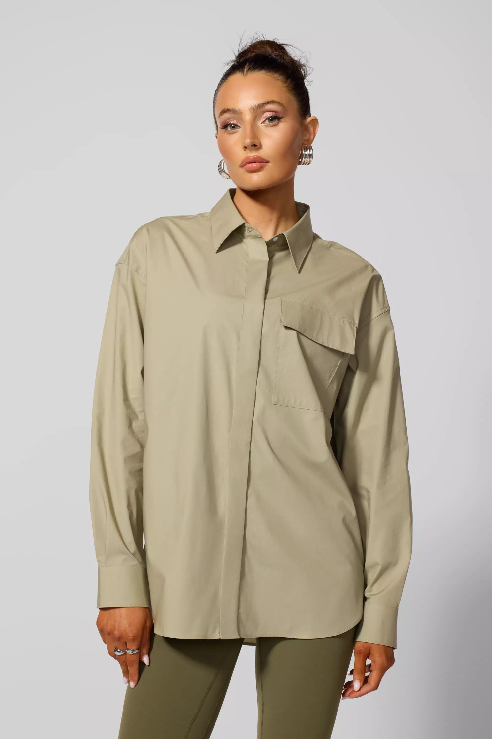 Button Up Shirt - Silver Sage