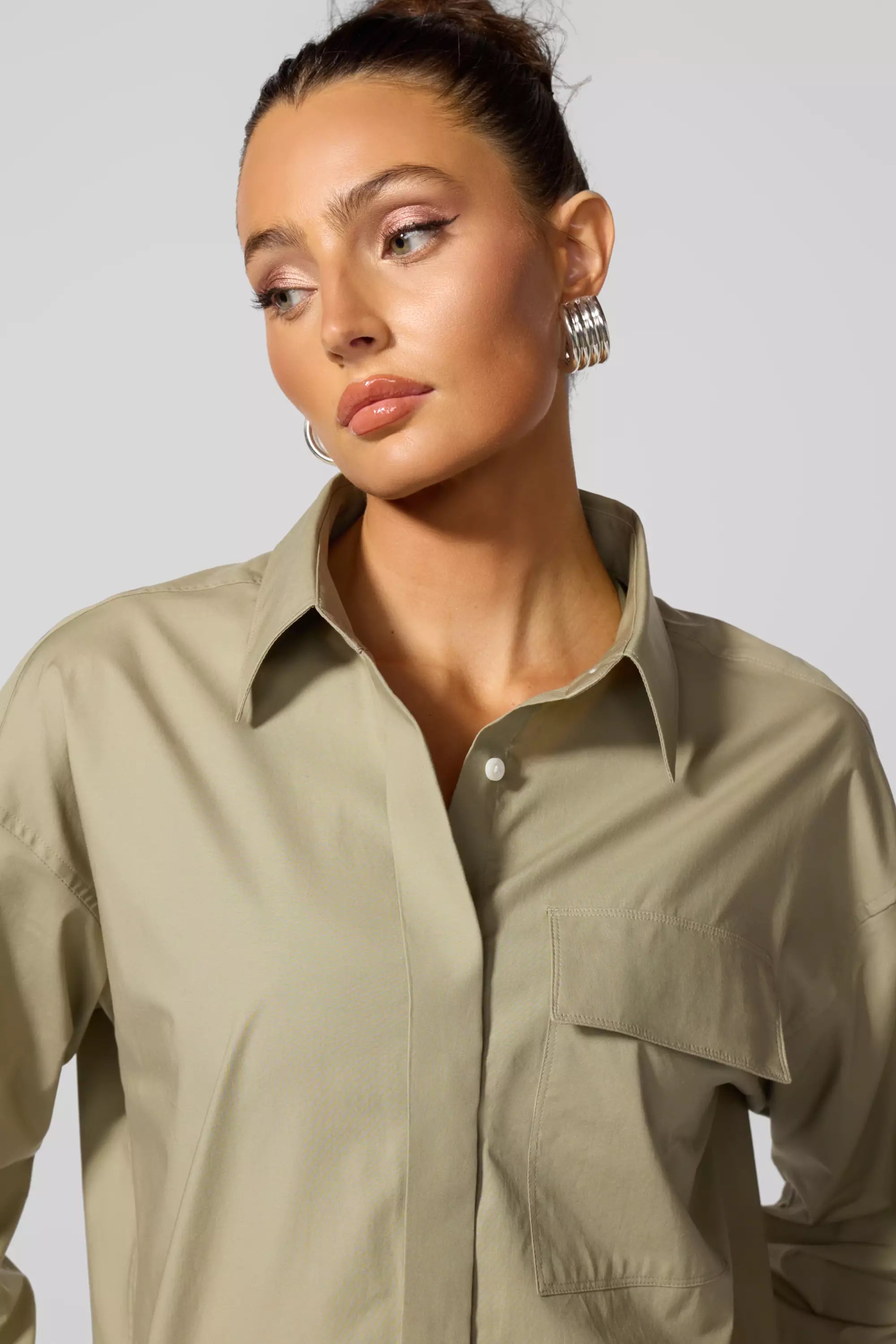 Button Up Shirt - Silver Sage