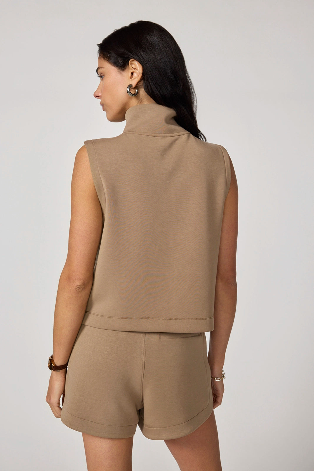 Dreamweave™ Half Zip Mock Neck Tank - Caribou