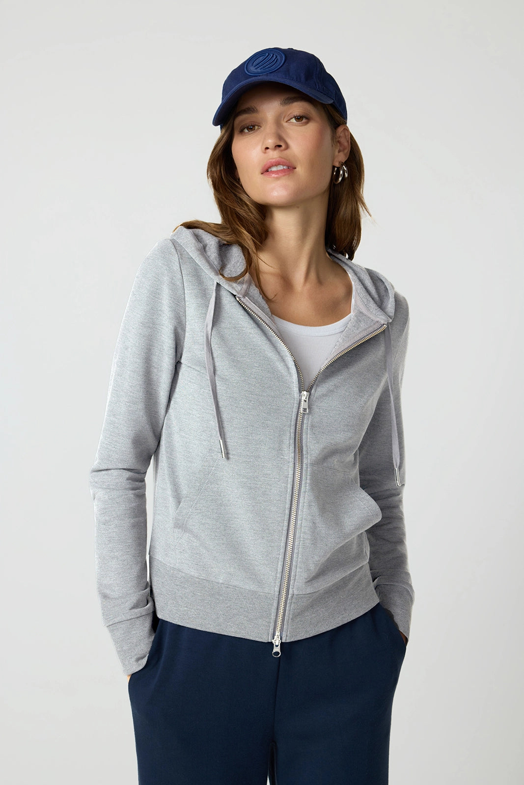 Cozy Fleece Full Zip Hoodie - Htr Concrete