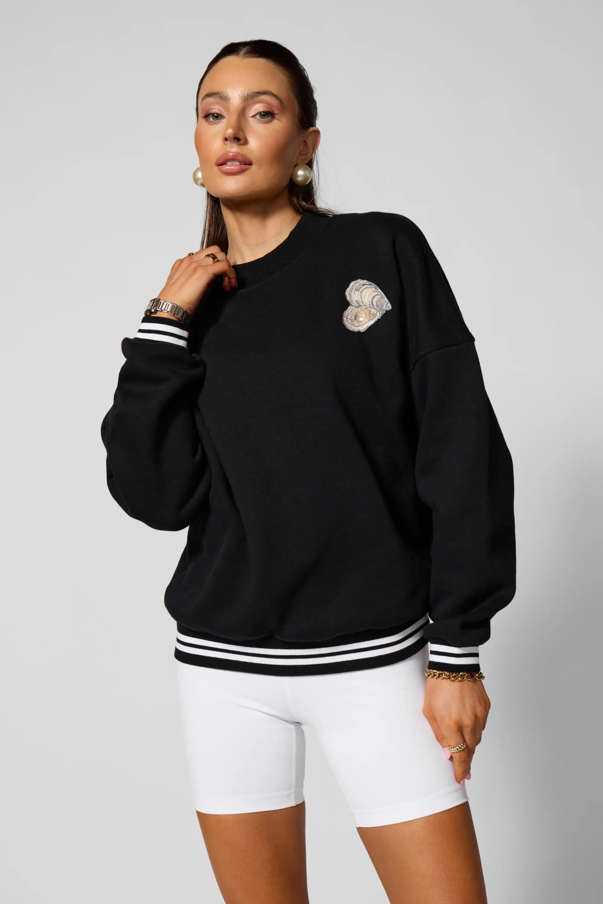 Sweat-shirt Luxefleece Boyfriend - Oyster