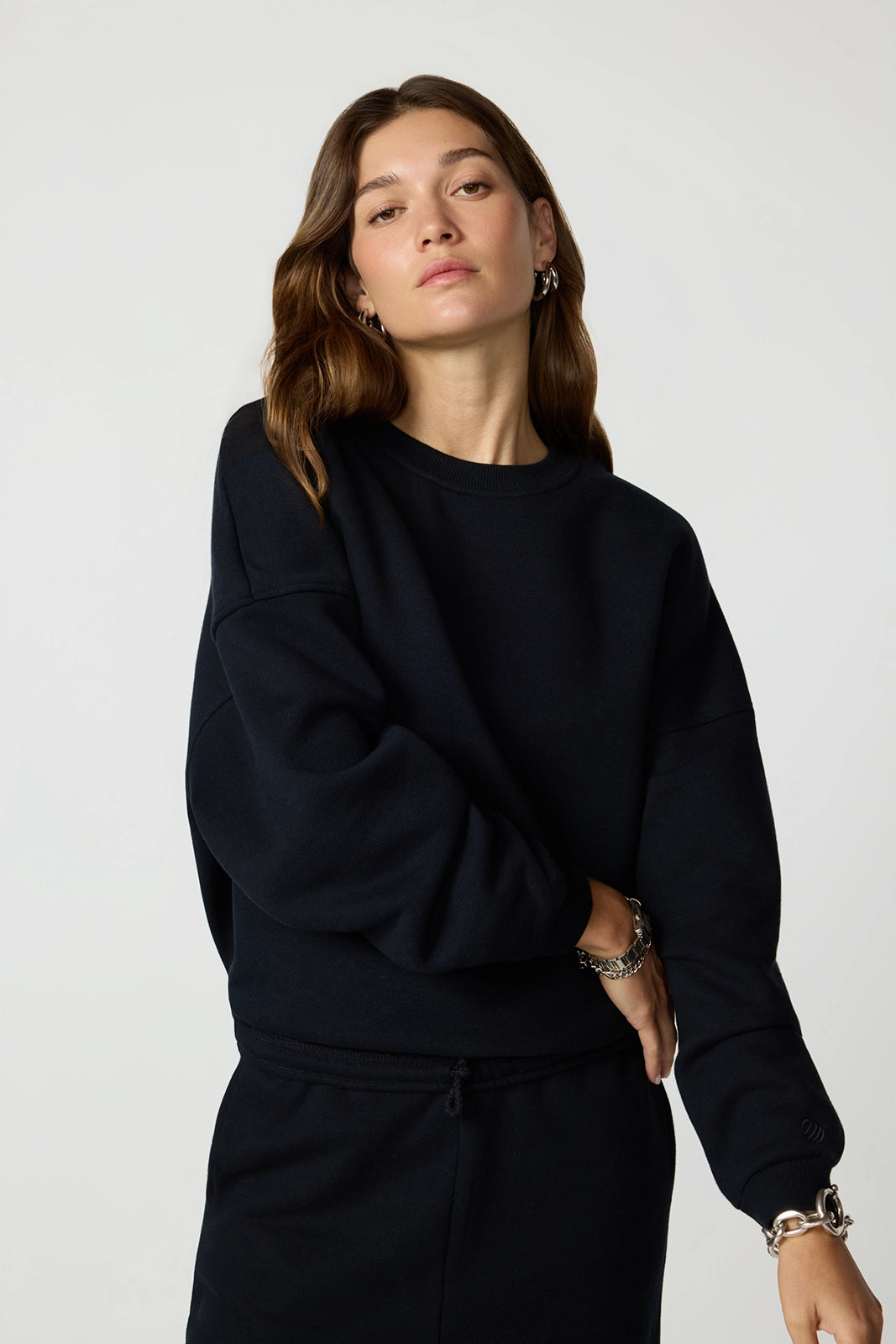 Luxefleece Boyfriend Sweatshirt - Black