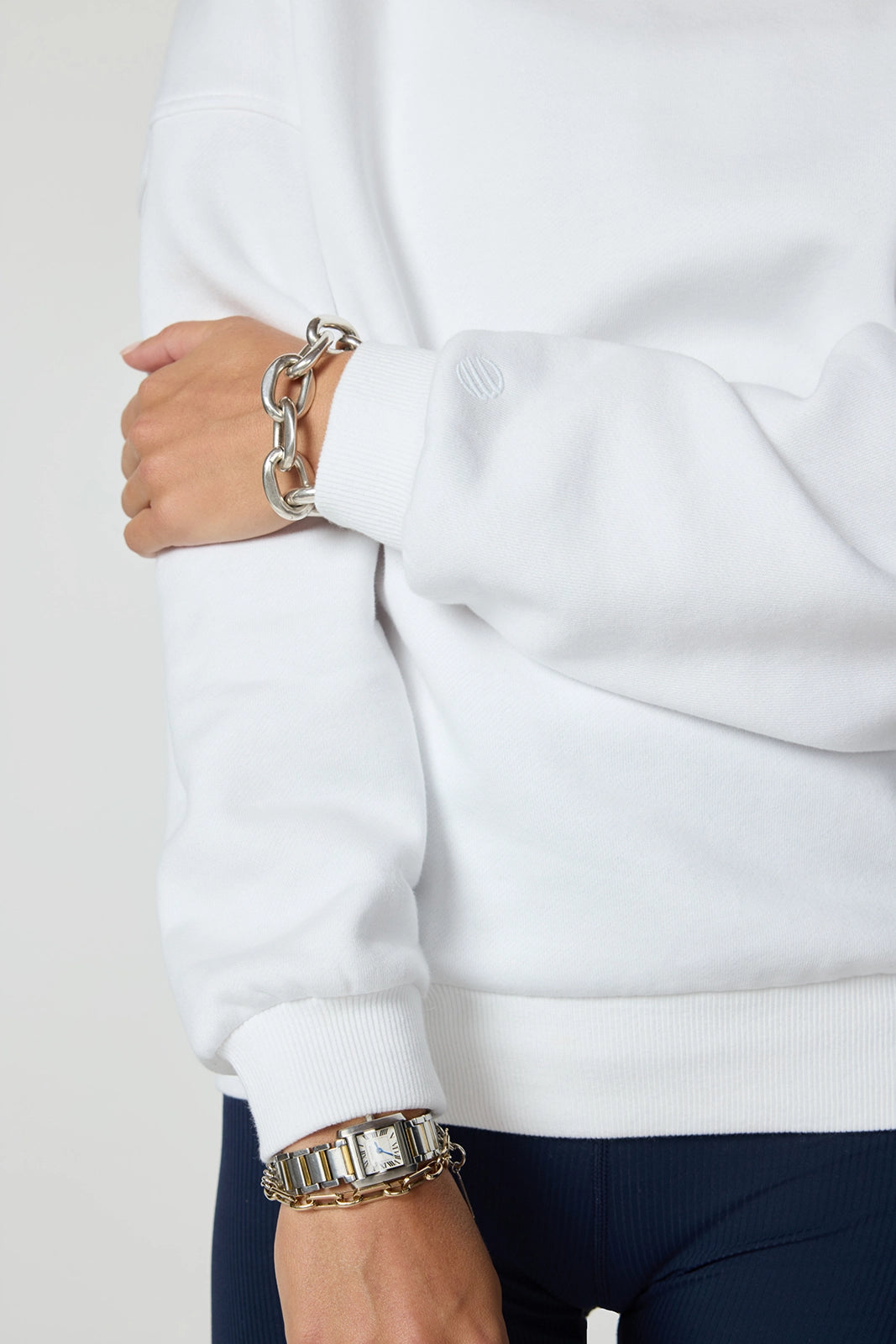 Luxefleece Boyfriend Sweatshirt - Brilliant White