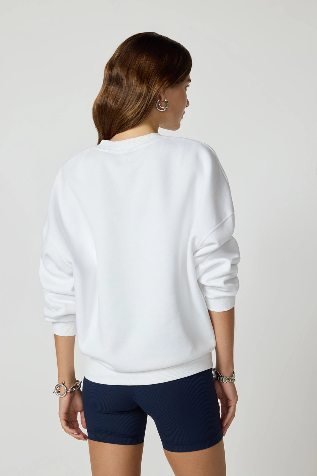 Luxefleece Boyfriend Sweatshirt - Brilliant White