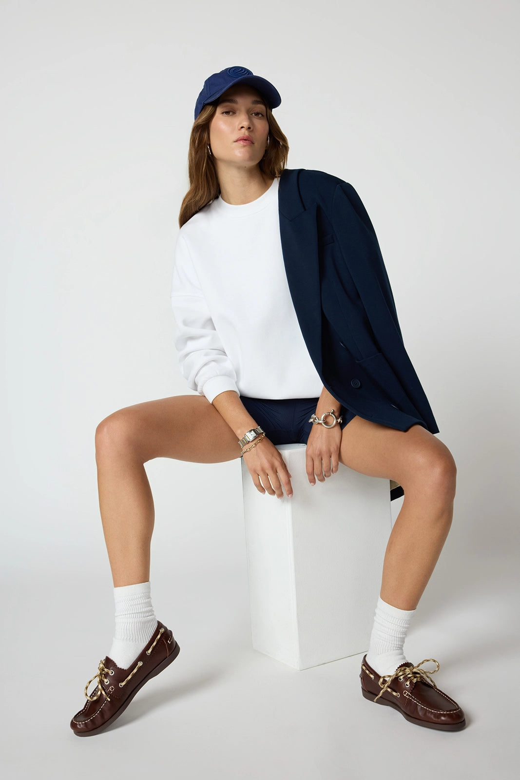 Luxefleece Boyfriend Sweatshirt - Brilliant White