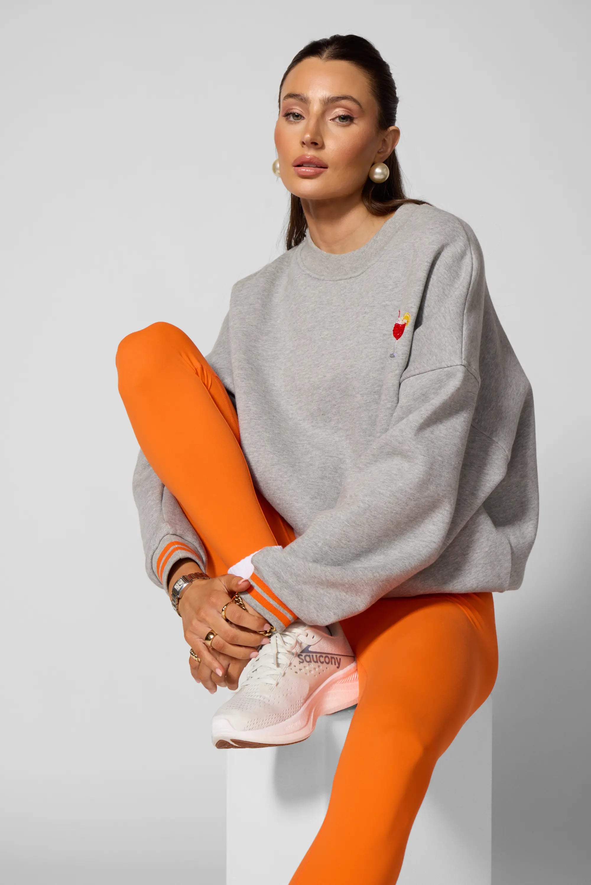 Sweat-shirt Luxefleece Boyfriend - Aperol Spriz