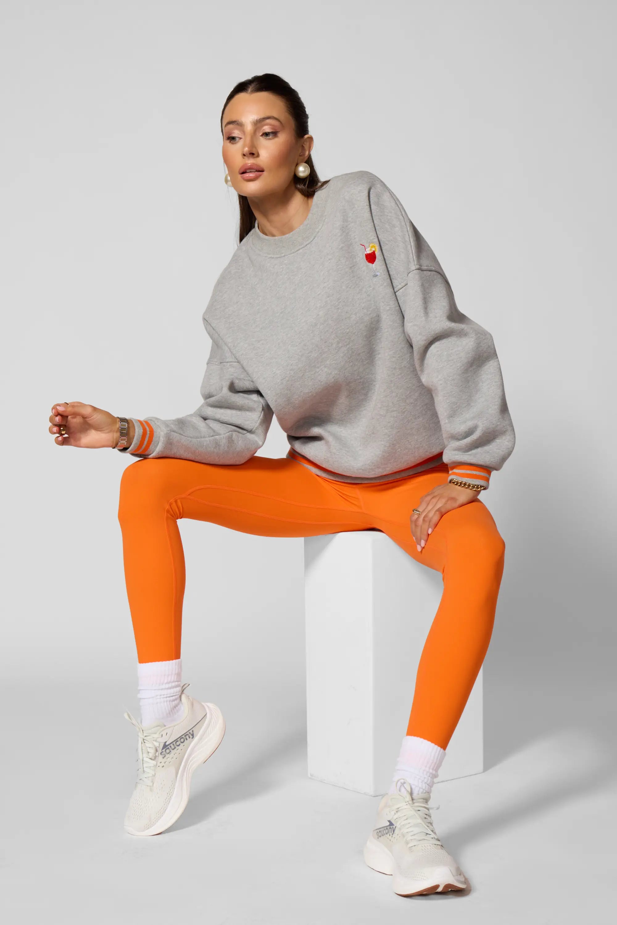 Luxefleece Boyfriend Sweatshirt - Aperol Spritz