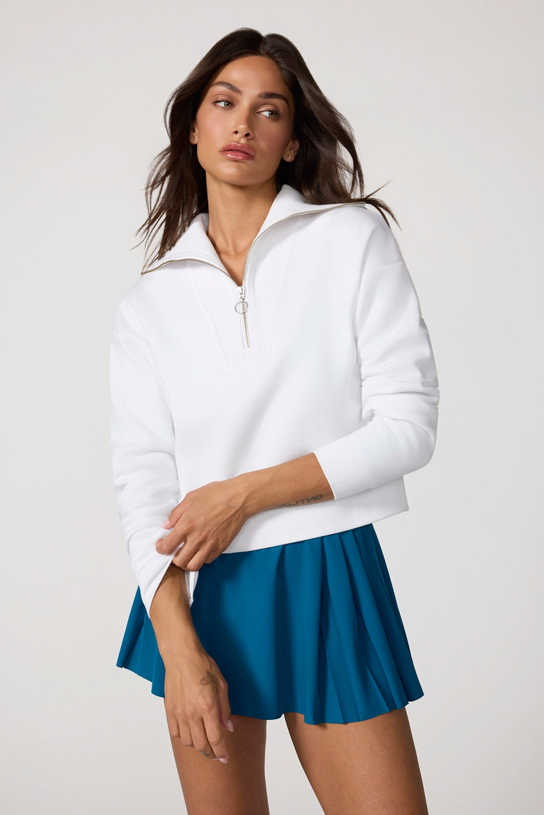 Luxefleece 1/4 Zip Sweatshirt - Brilliant White