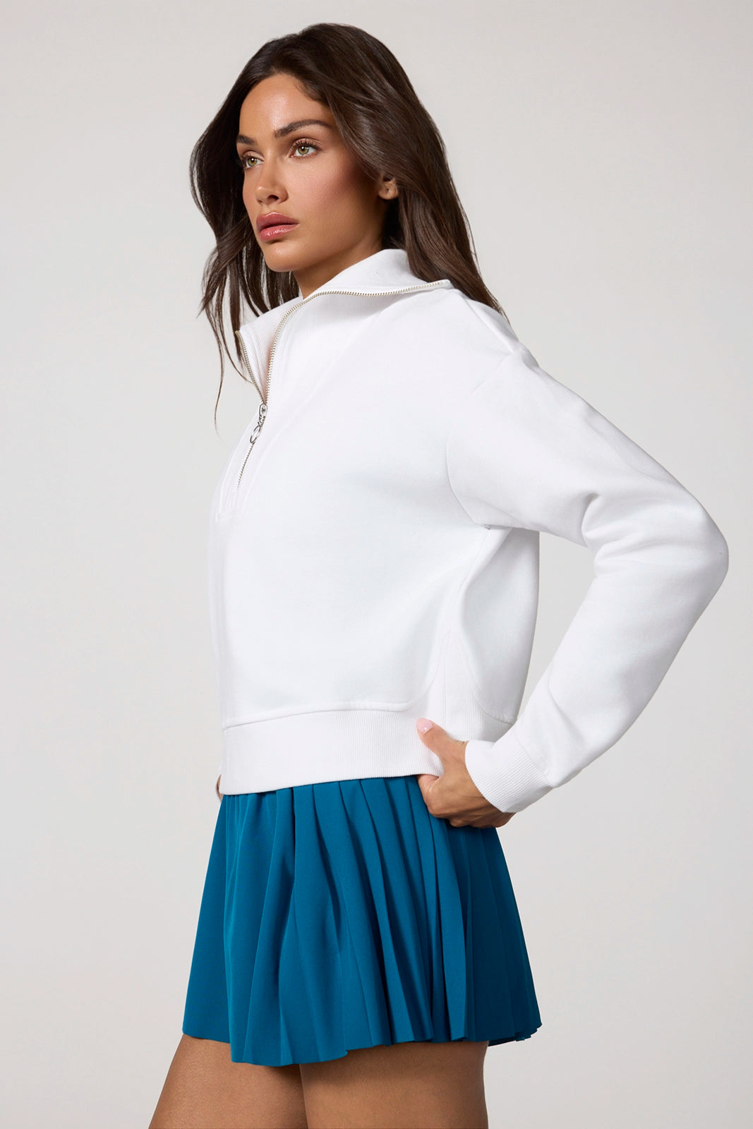 Luxefleece 1/4 Zip Sweatshirt - Brilliant White