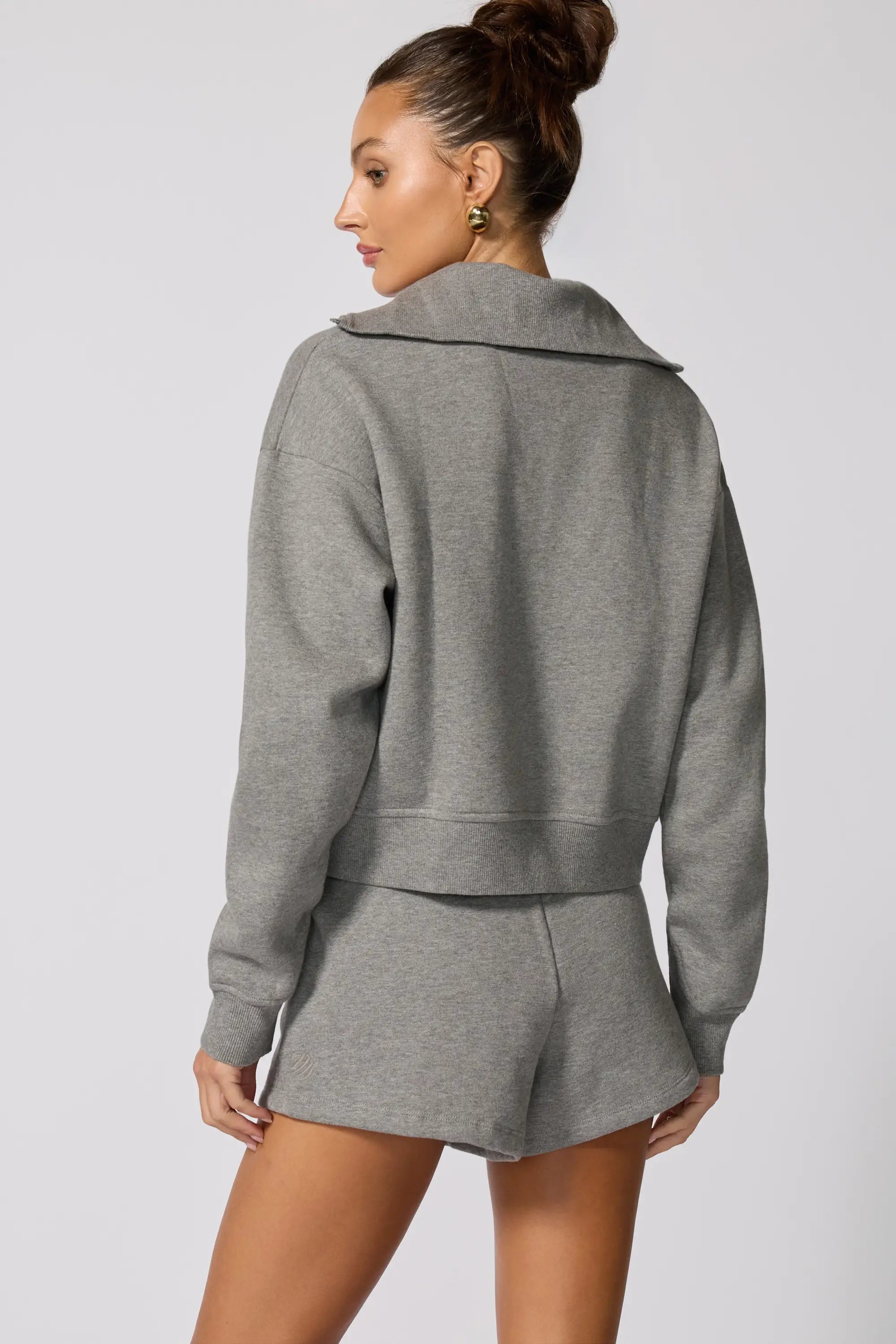 Luxefleece 1/4 Zip Sweatshirt - Htr Steel Grey