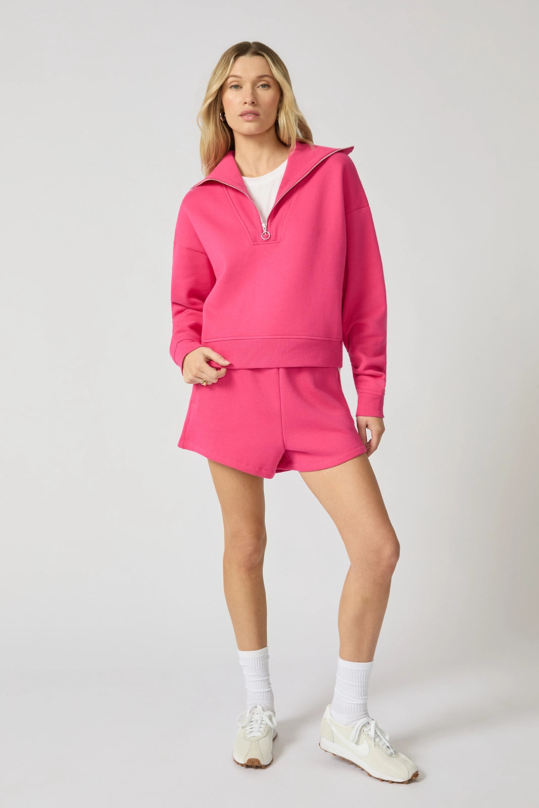 Luxefleece 1/4 Zip Sweatshirt - Fuchsia Purple