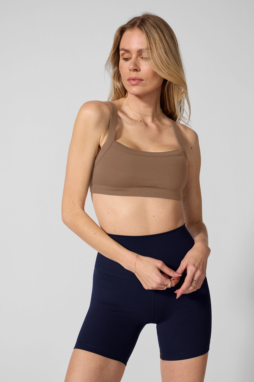 Ribbed Bra - Caribou