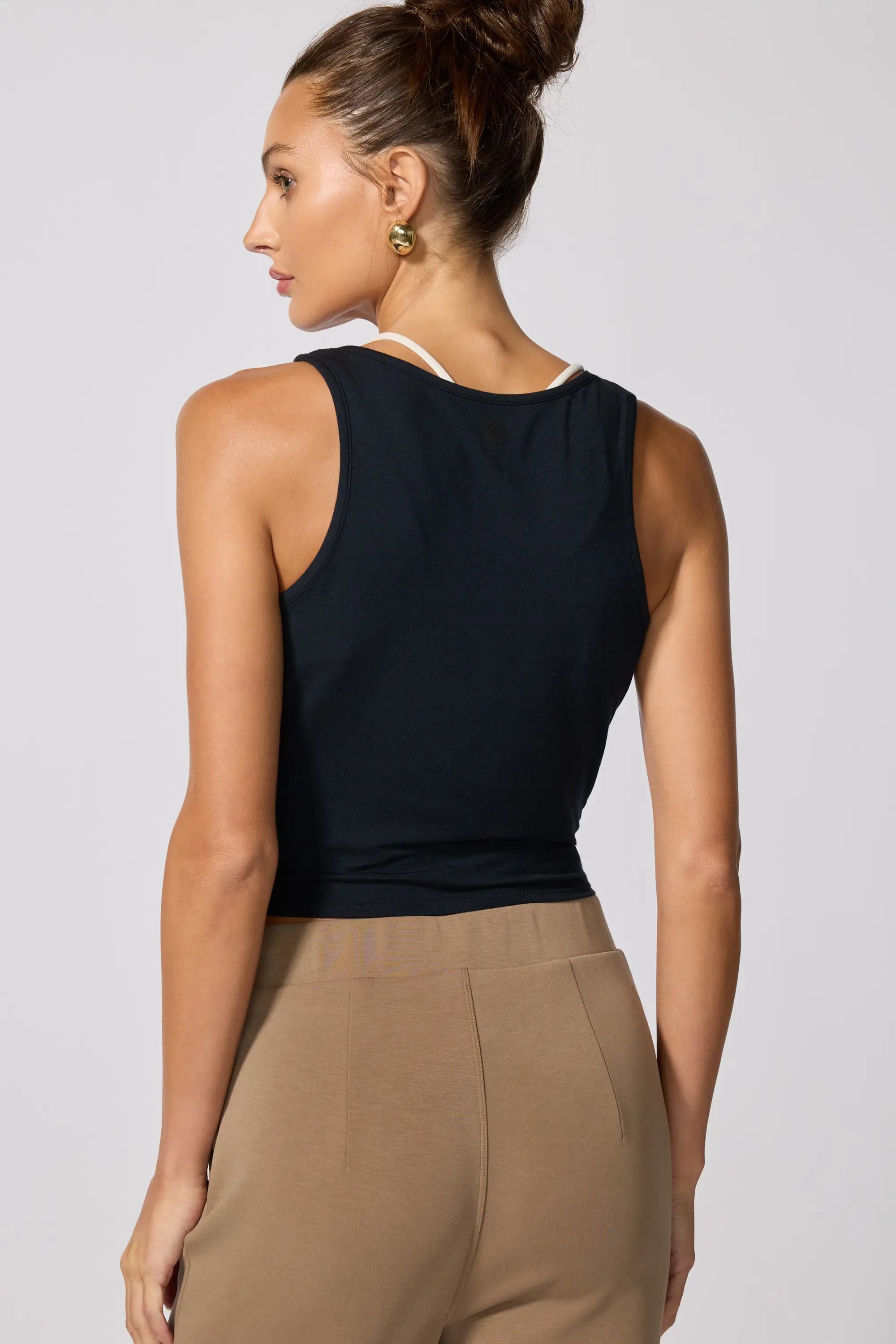 Twist Front Tank - Black