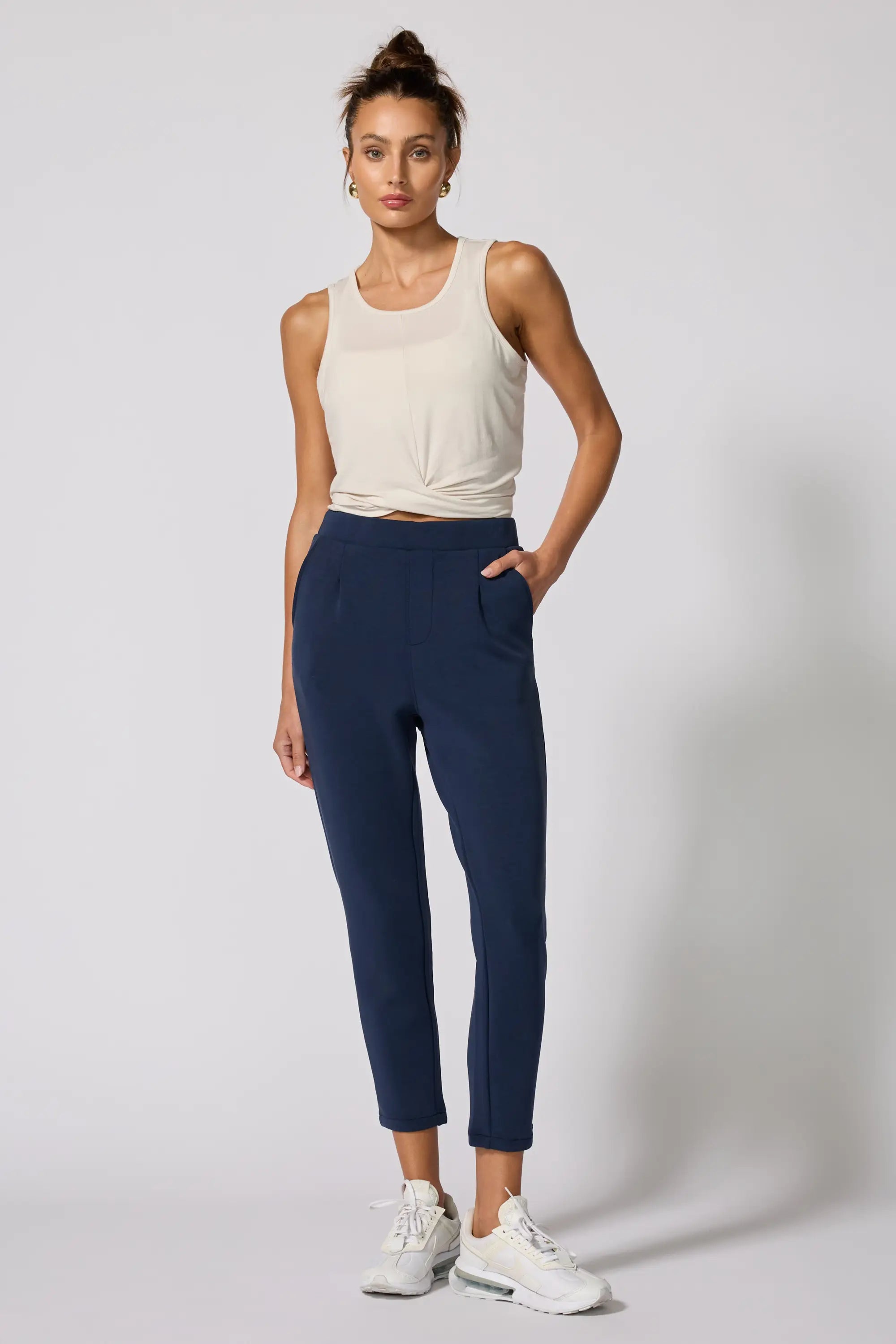 Twist Front Tank - Moonbeam