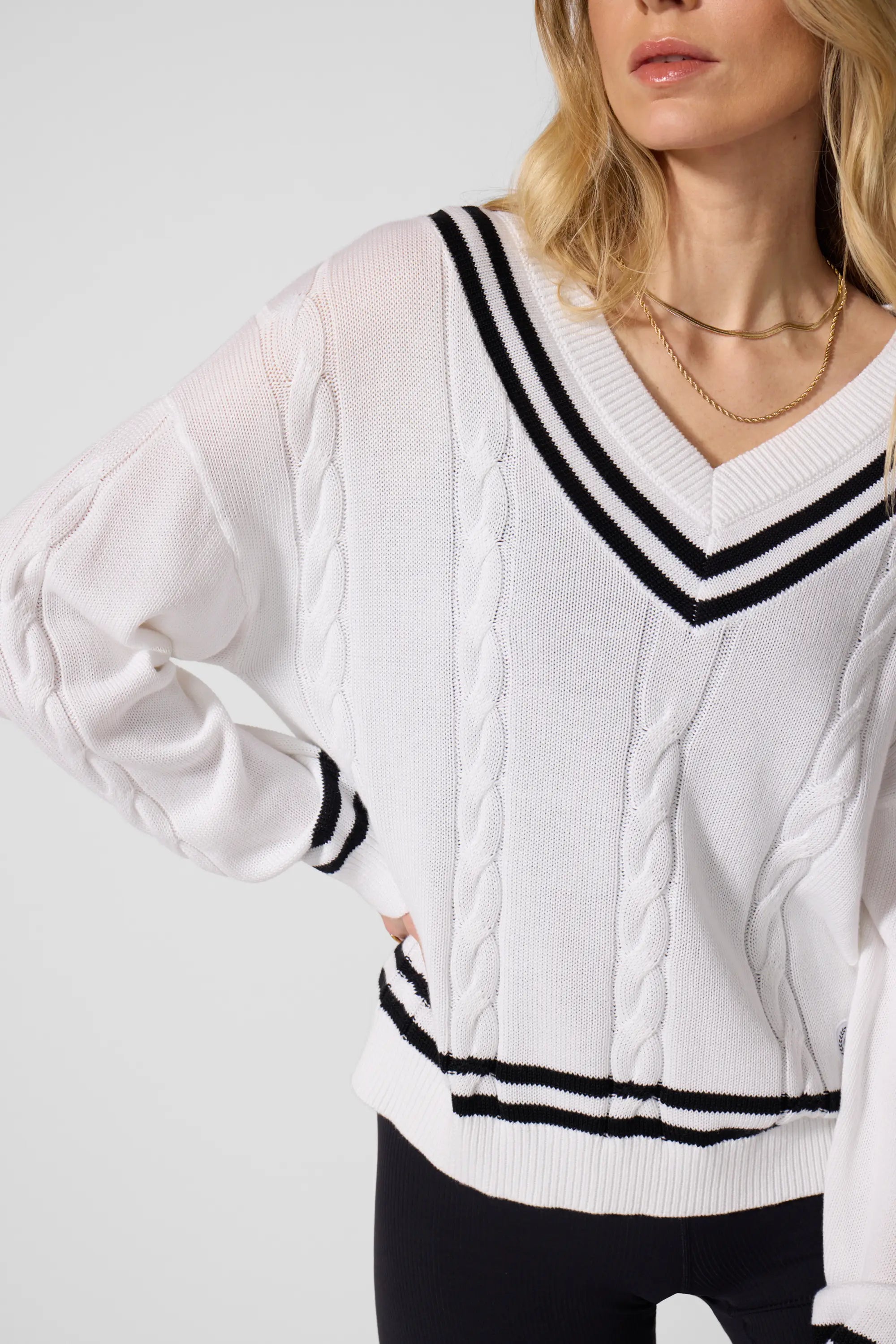 Club Sweater - Brilliant White/Black