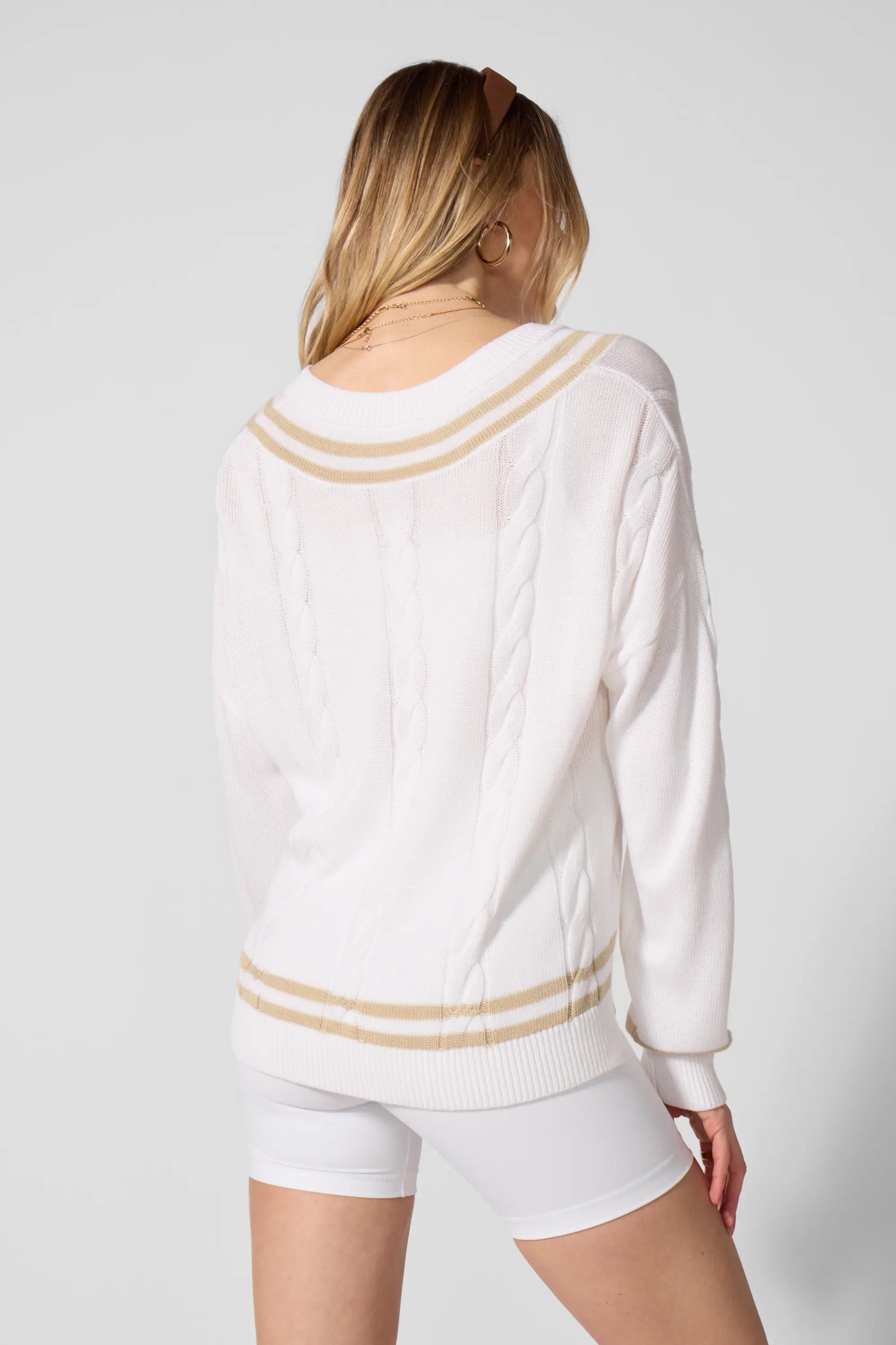 Pull de club - riz blanc / brun brillant