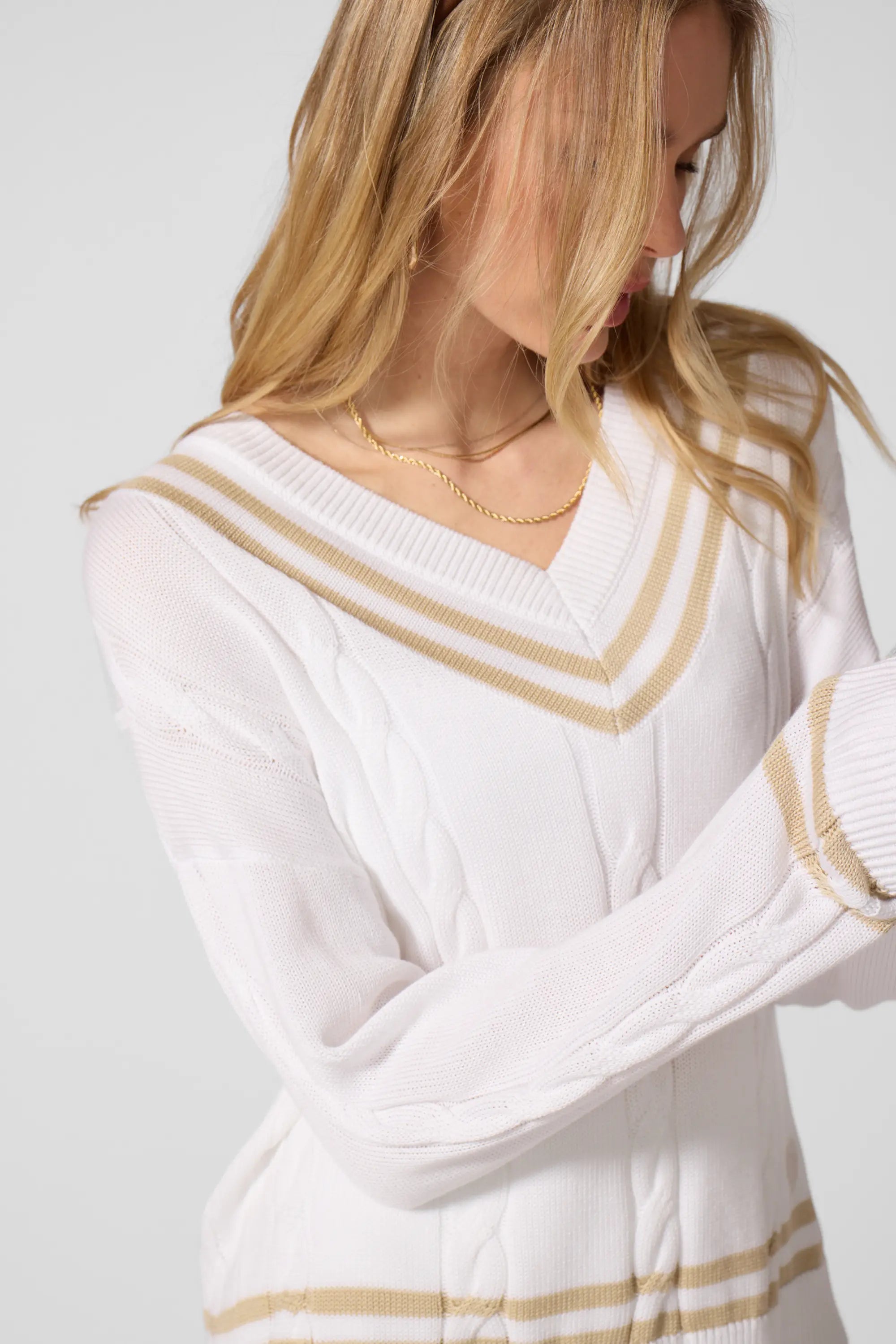 Pull de club - riz blanc / brun brillant