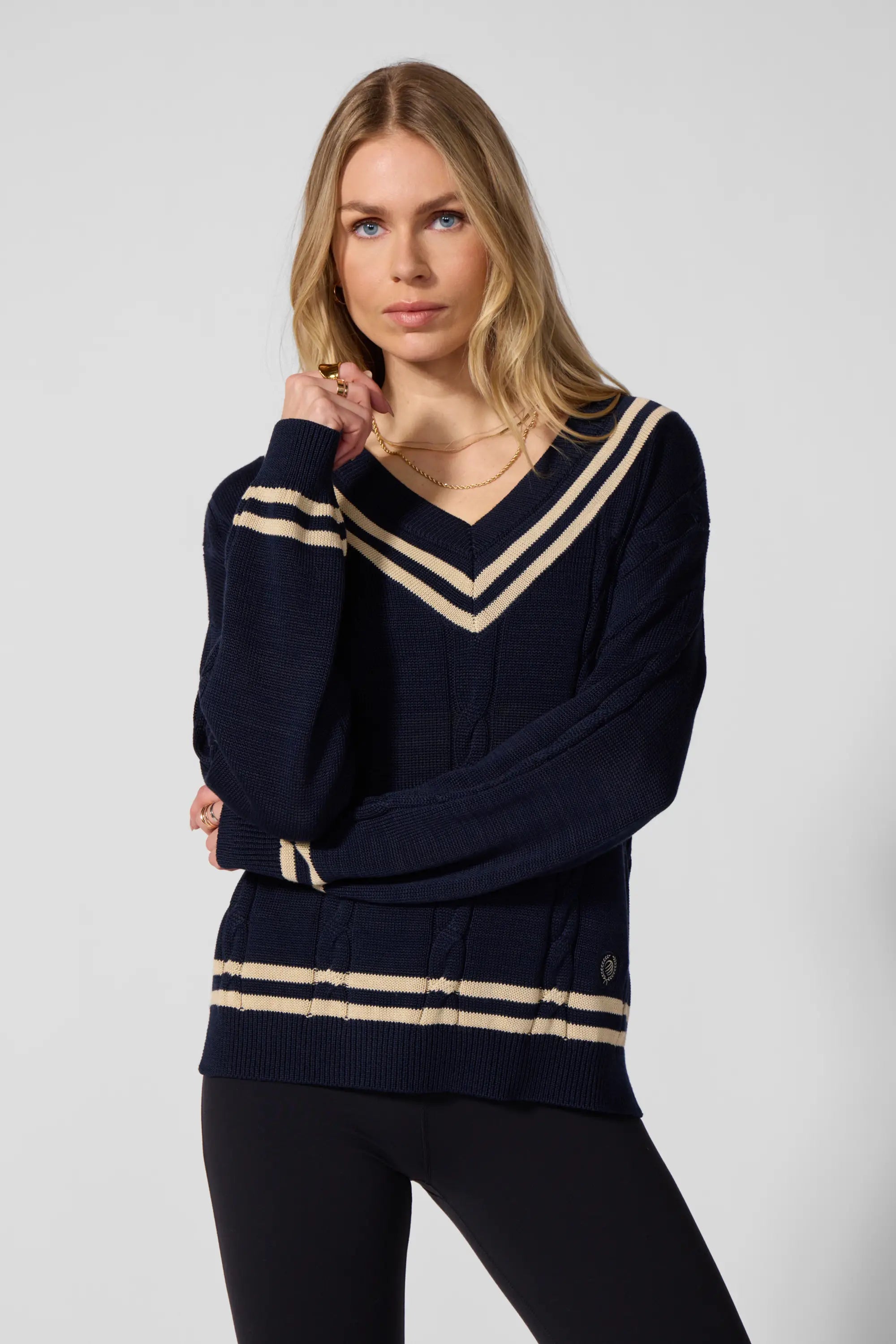 Pull de club - Navy Blazer / Rice brun