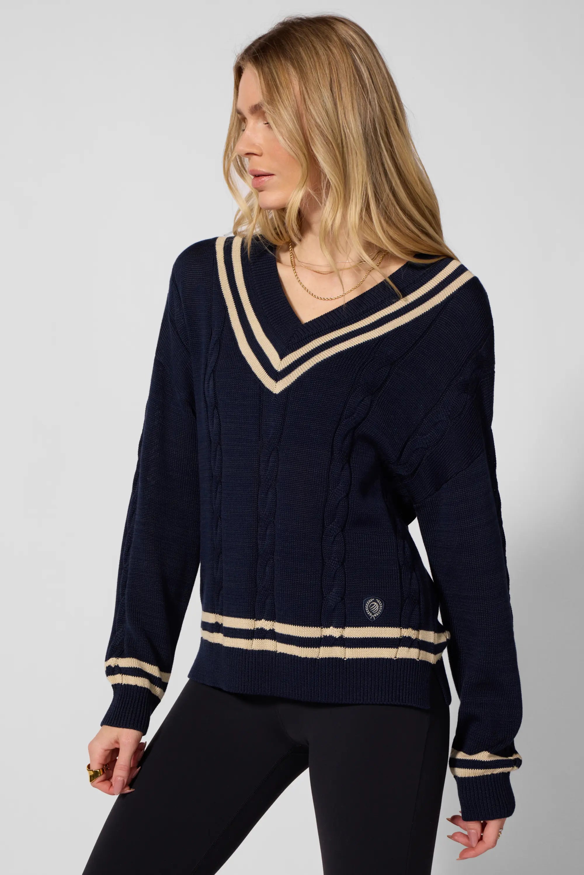 Pull de club - Navy Blazer / Rice brun