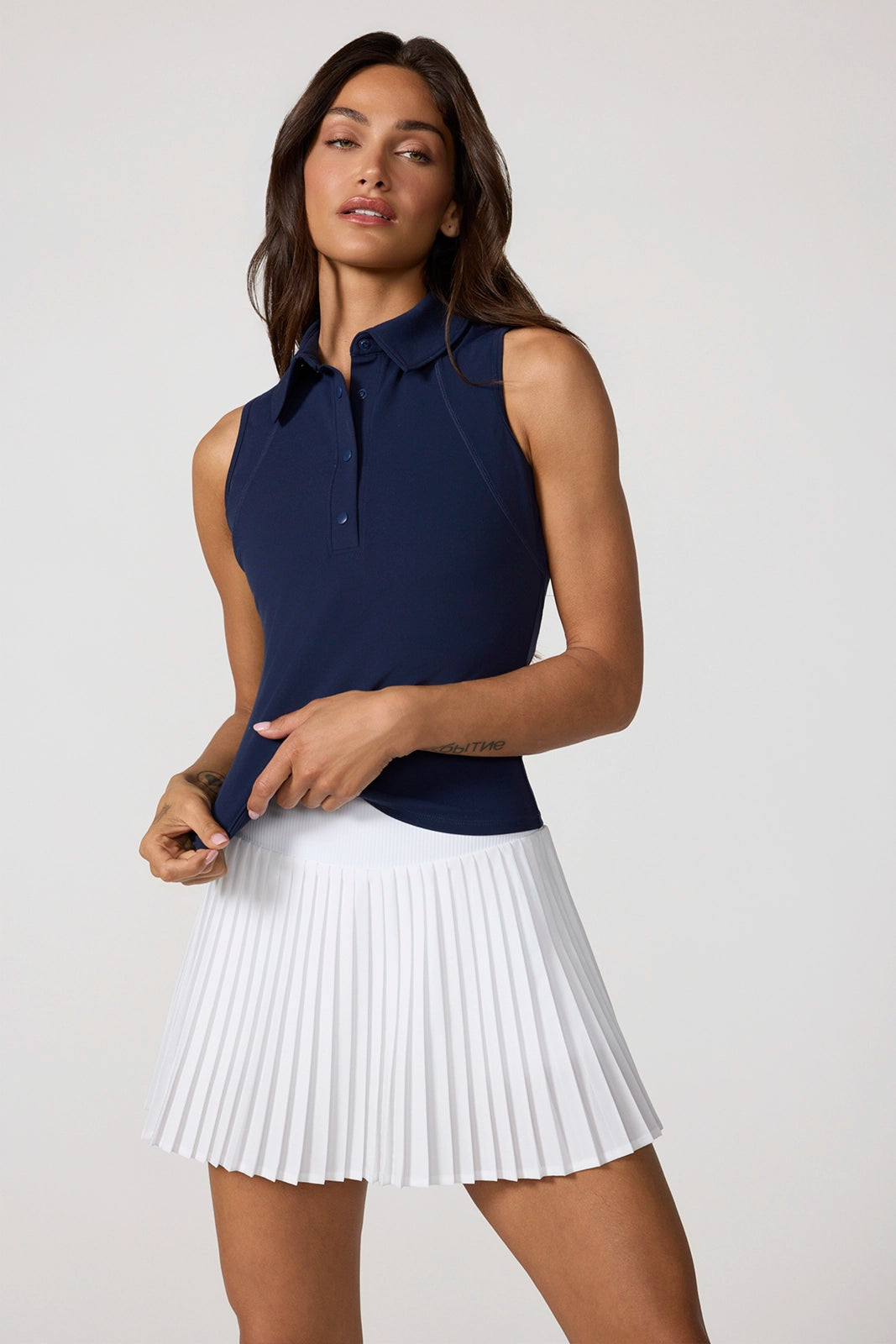 Cloud Club Sleeveless Polo - Navy Blazer